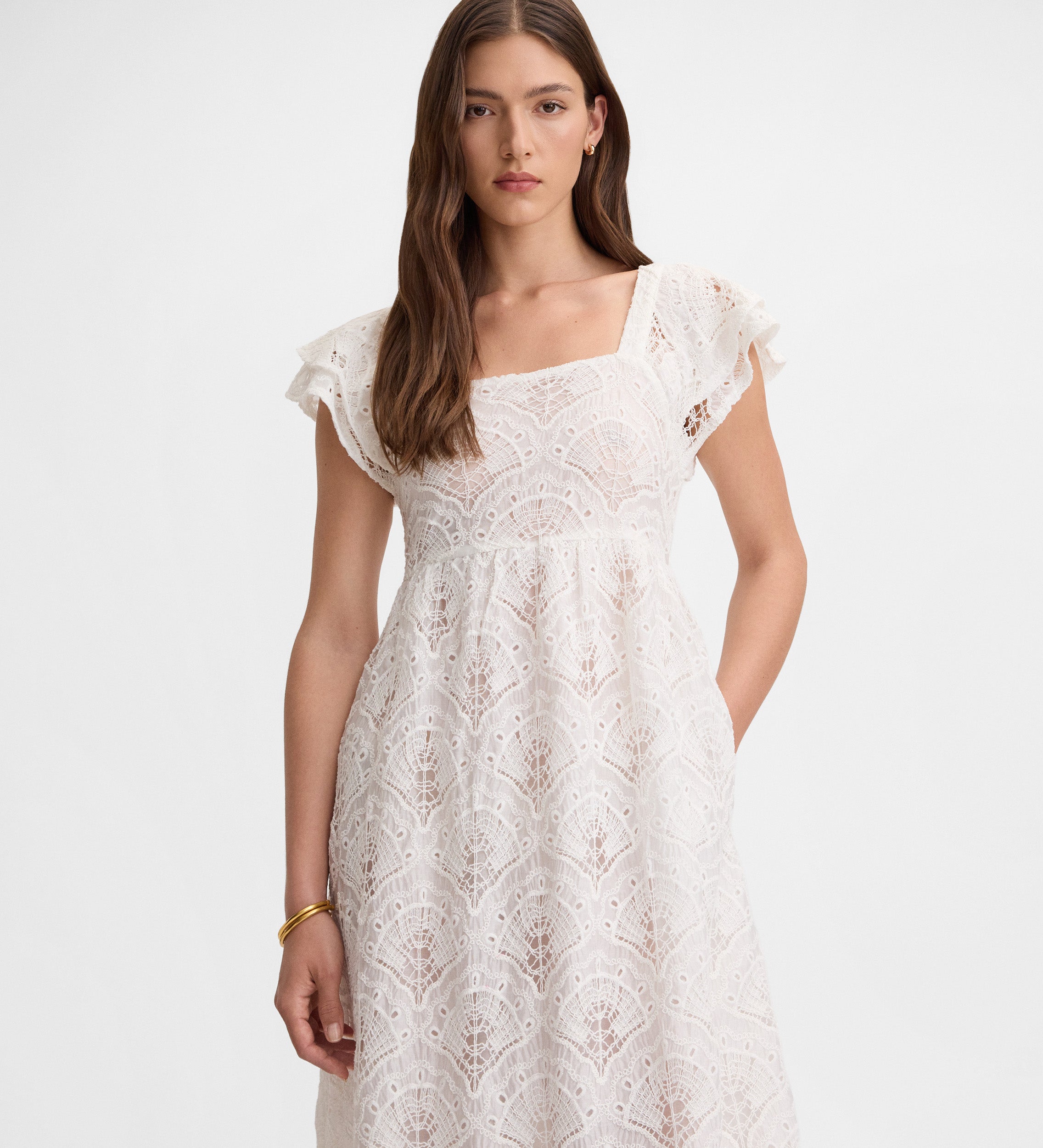 Embroidered long dress