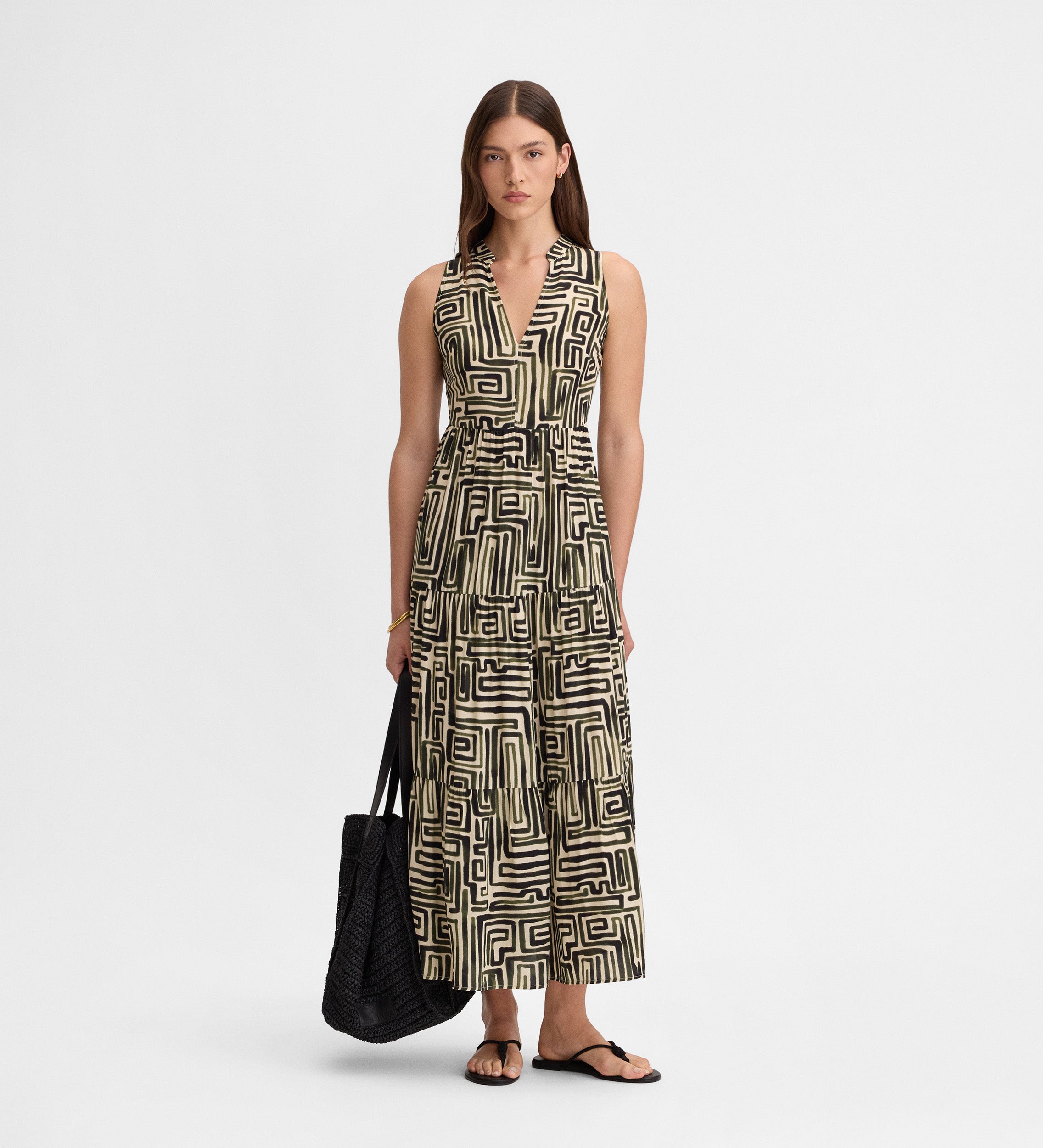 Flowy printed dress