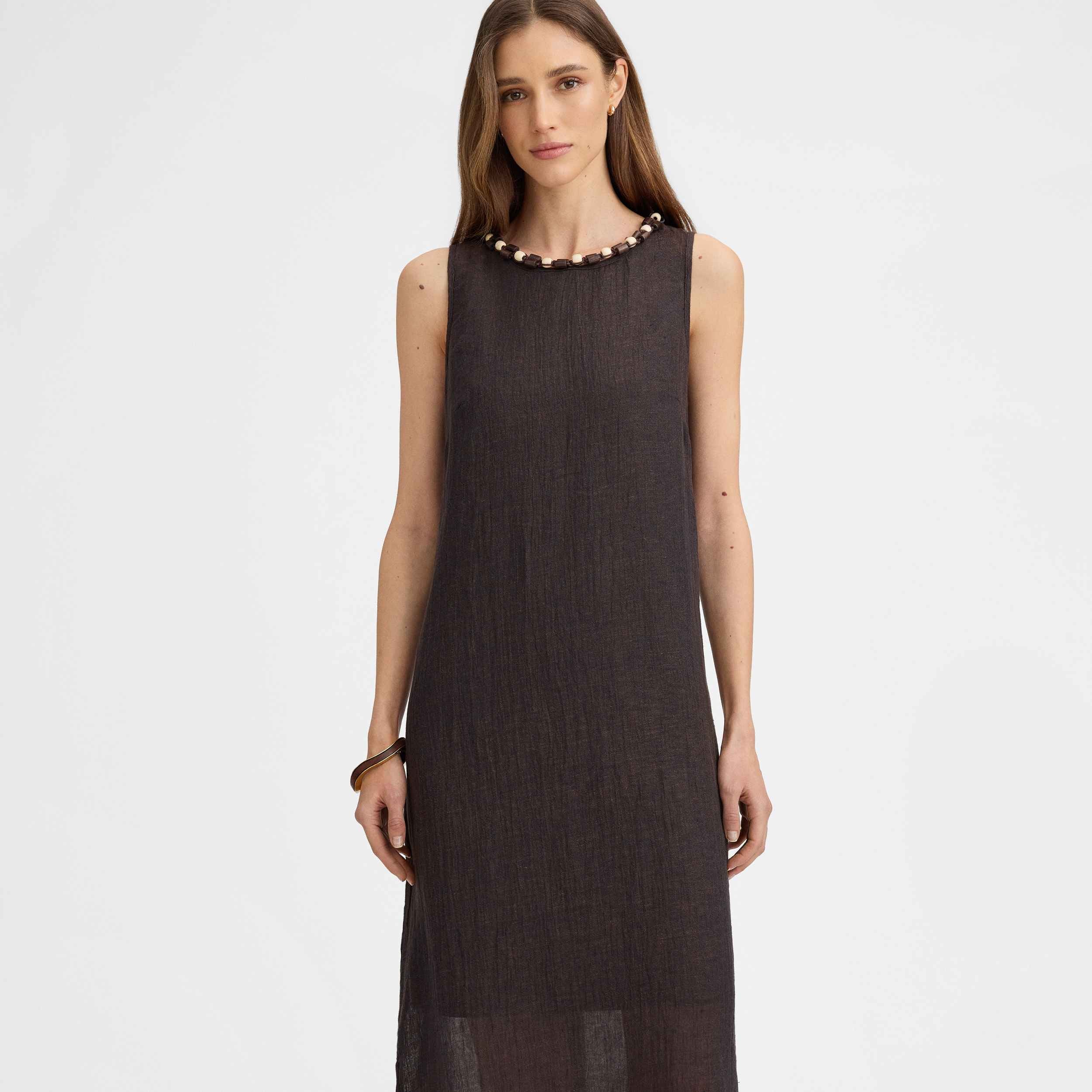 Linen midi dress