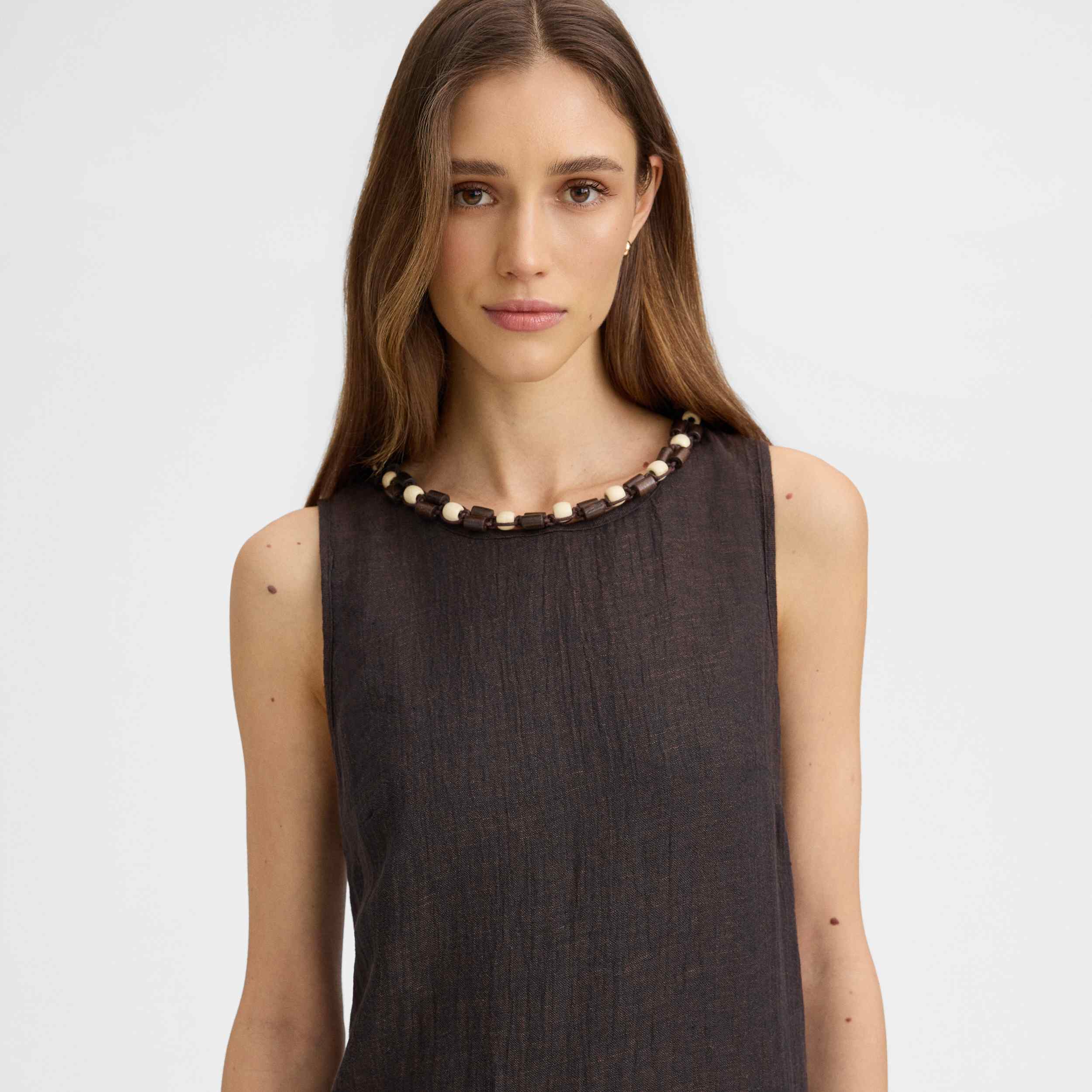Linen midi dress