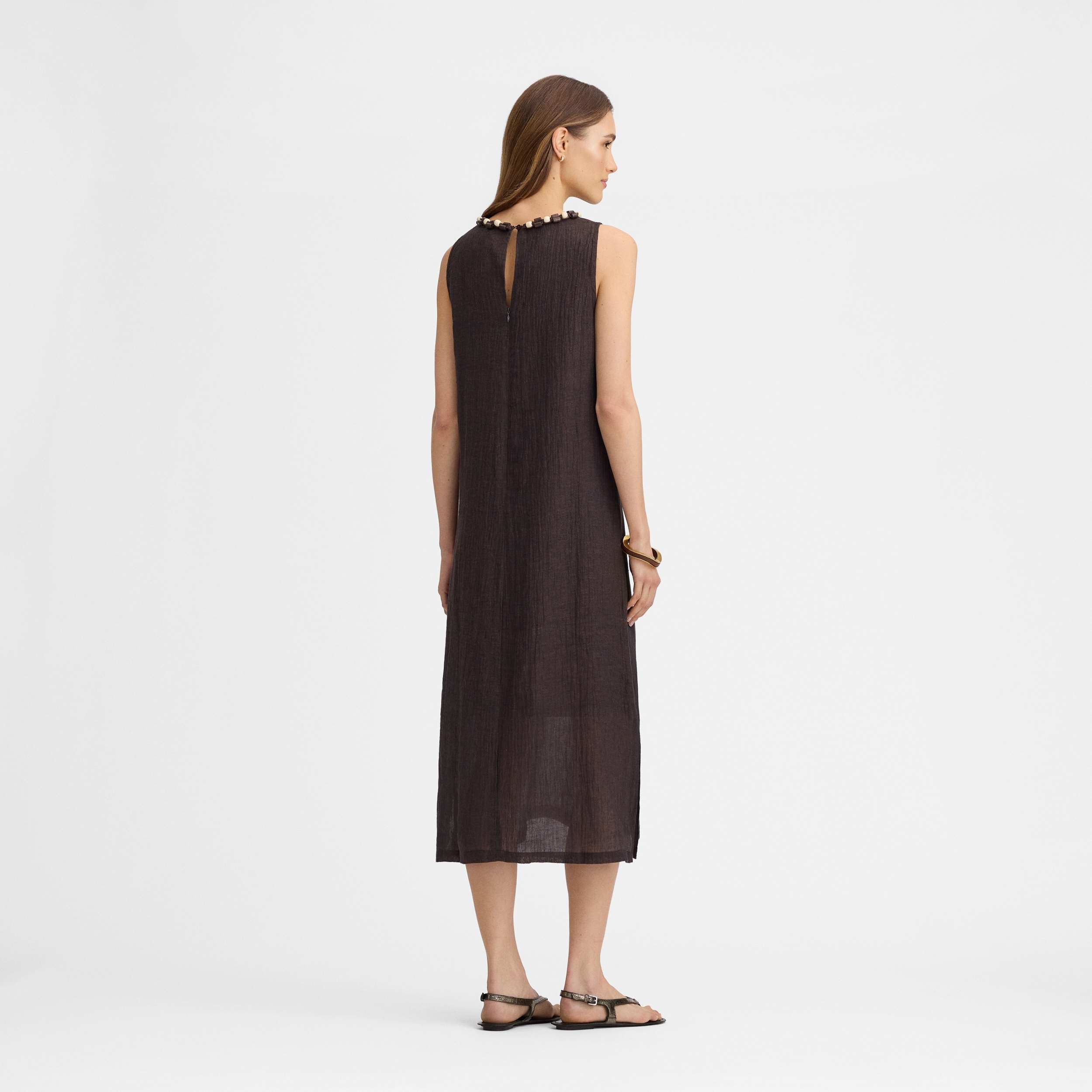 Linen midi dress