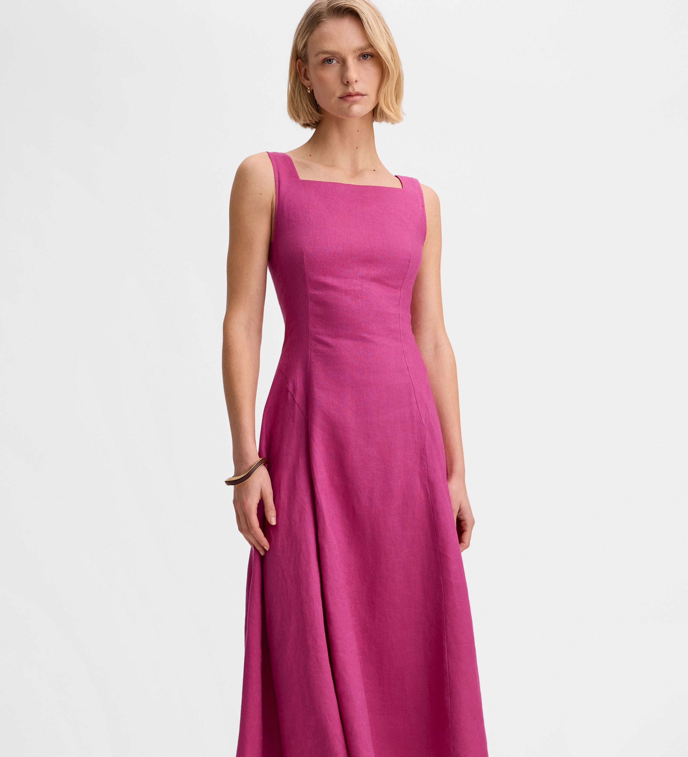 Vestido midi lino