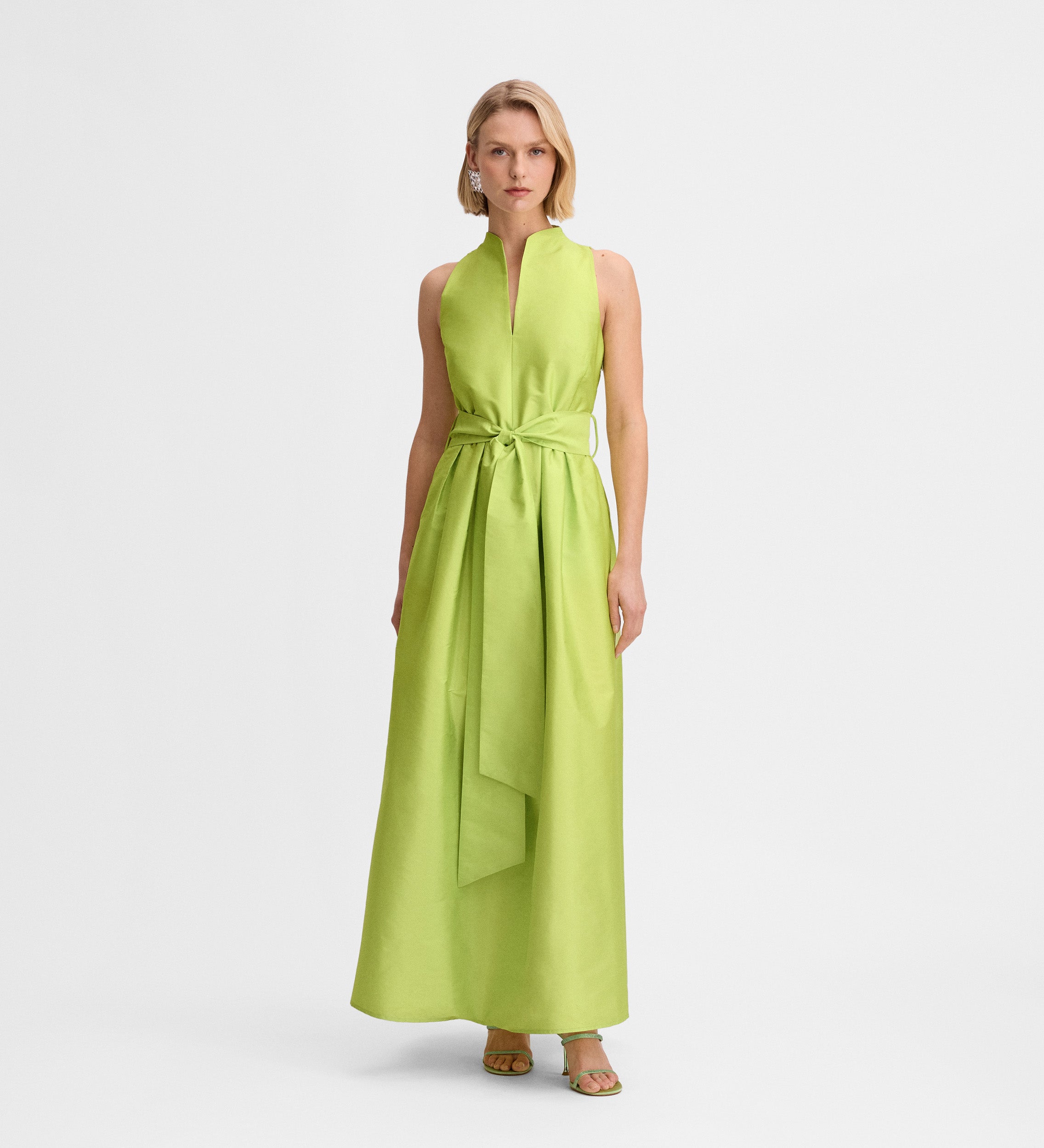 Long taffeta dress