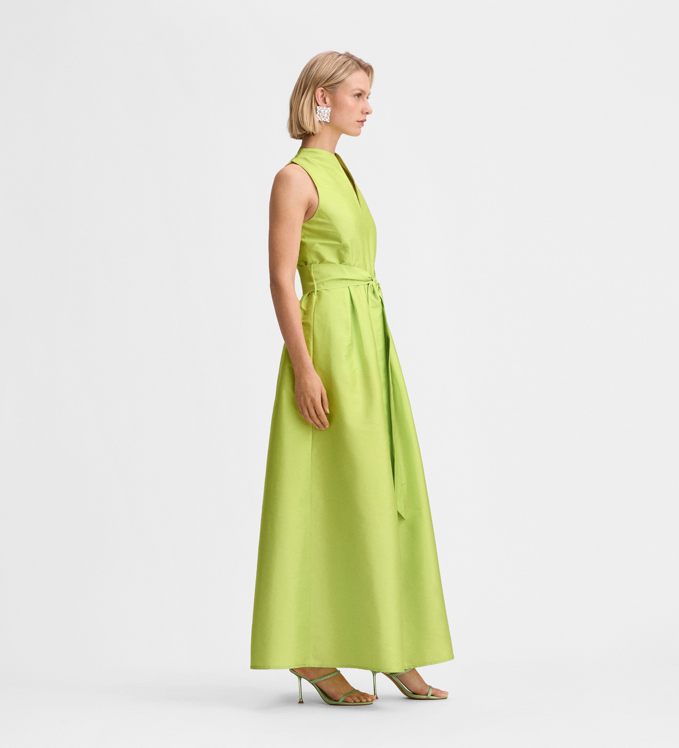 Long taffeta dress