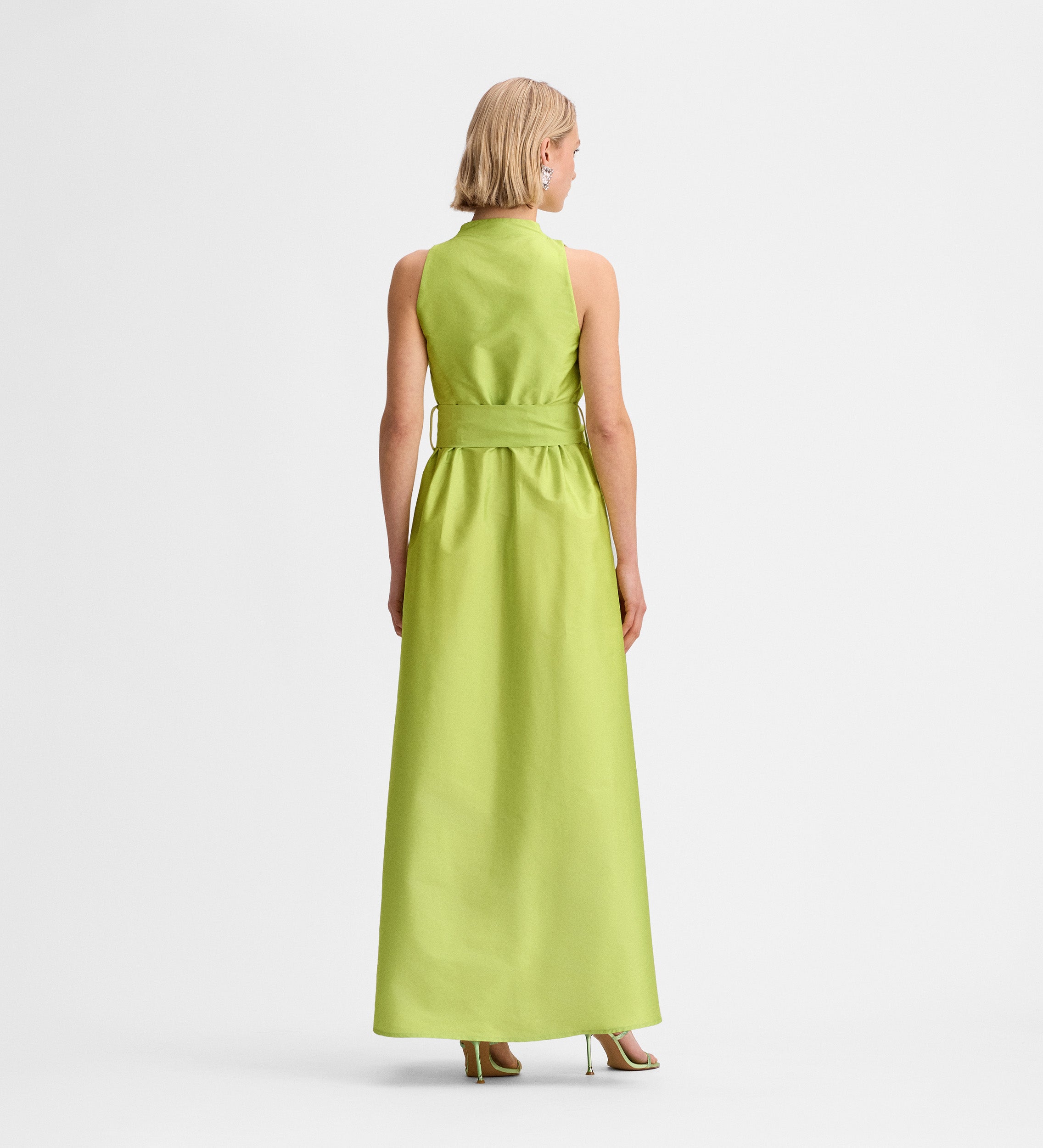 Long taffeta dress