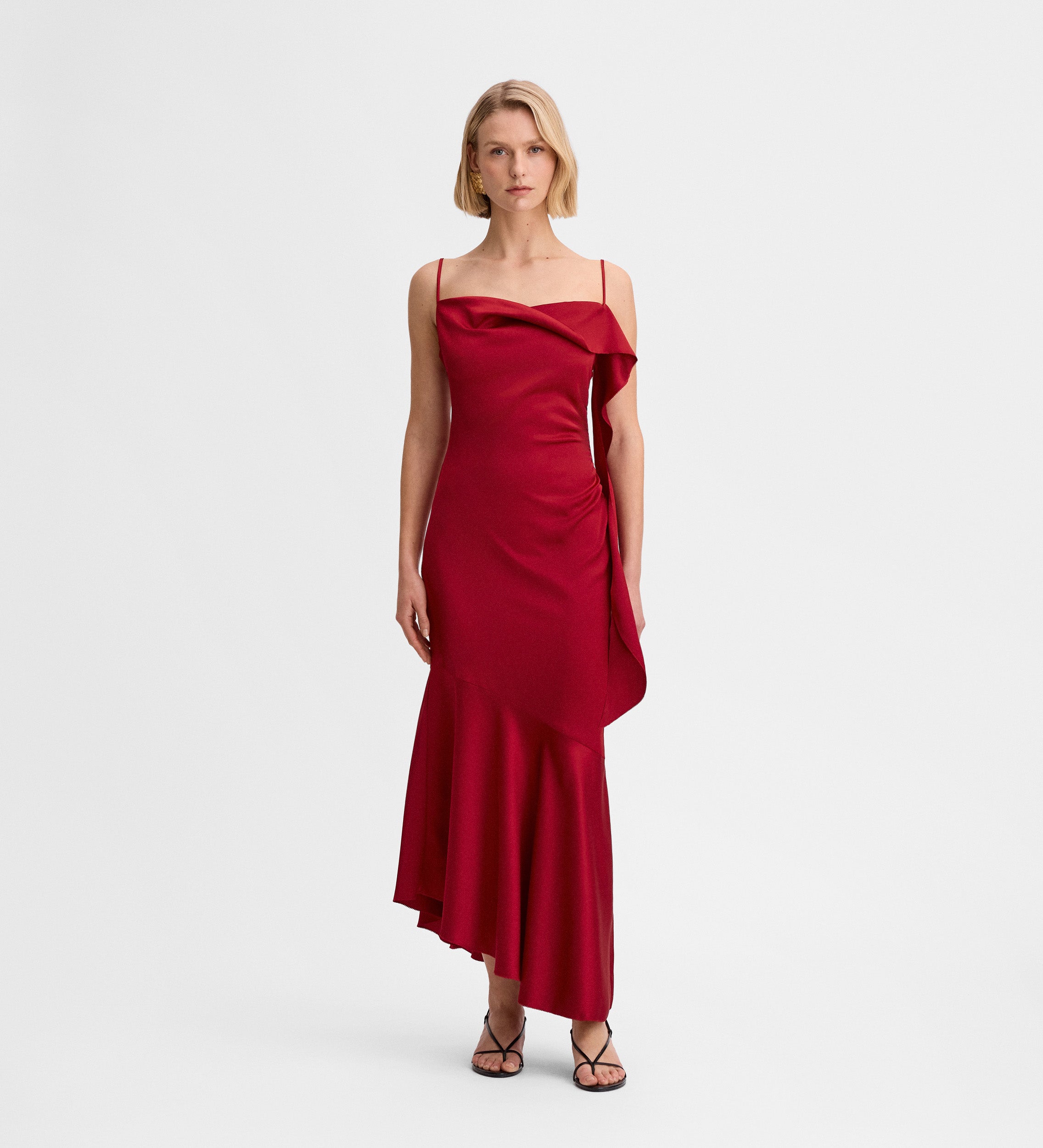 Robe asymétrique satin