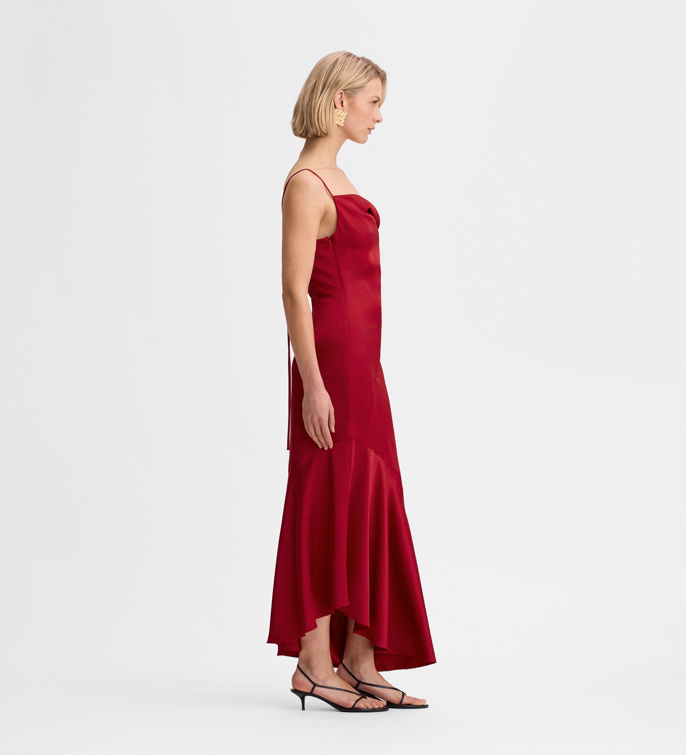 Robe asymétrique satin