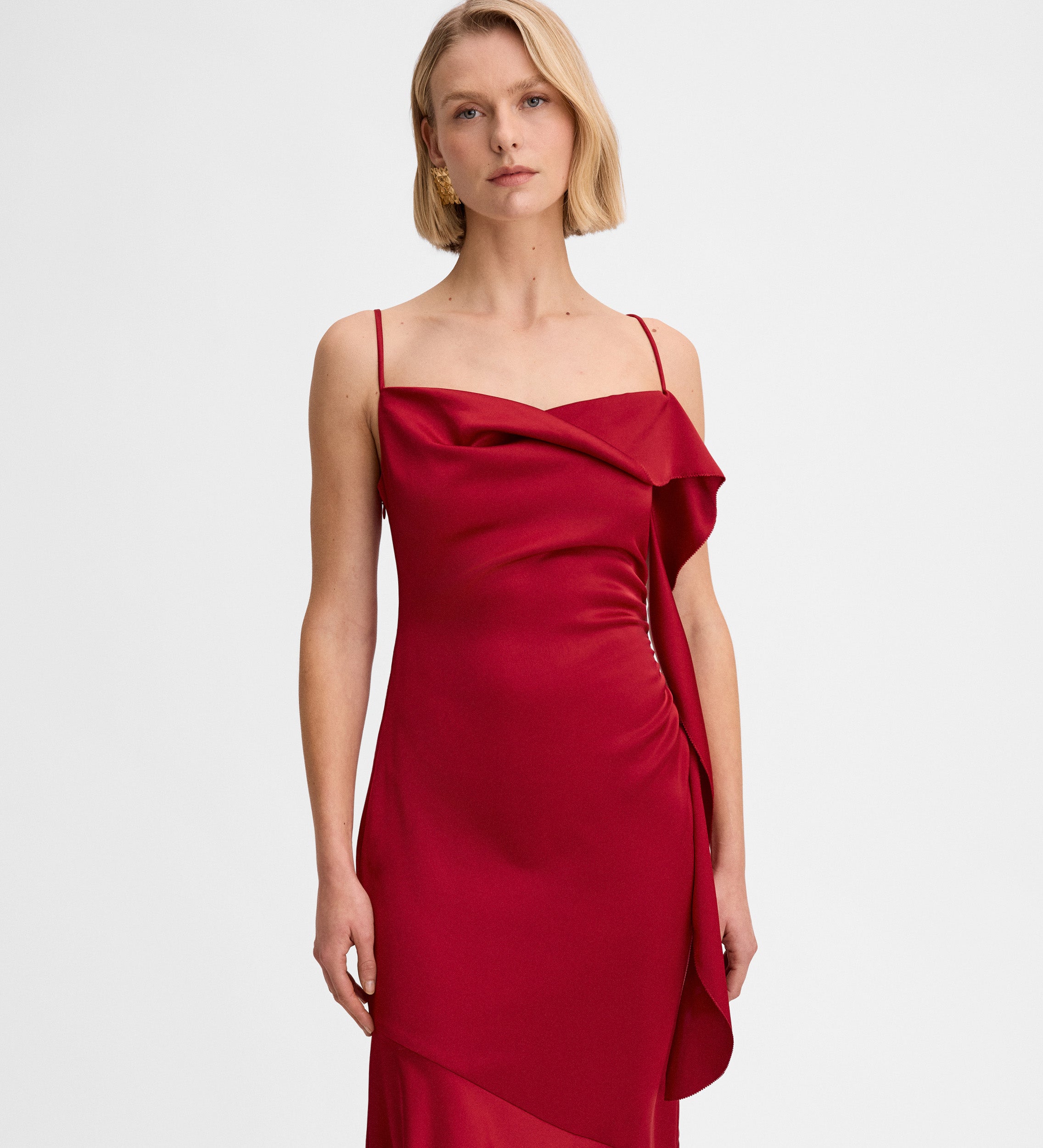 Robe asymétrique satin