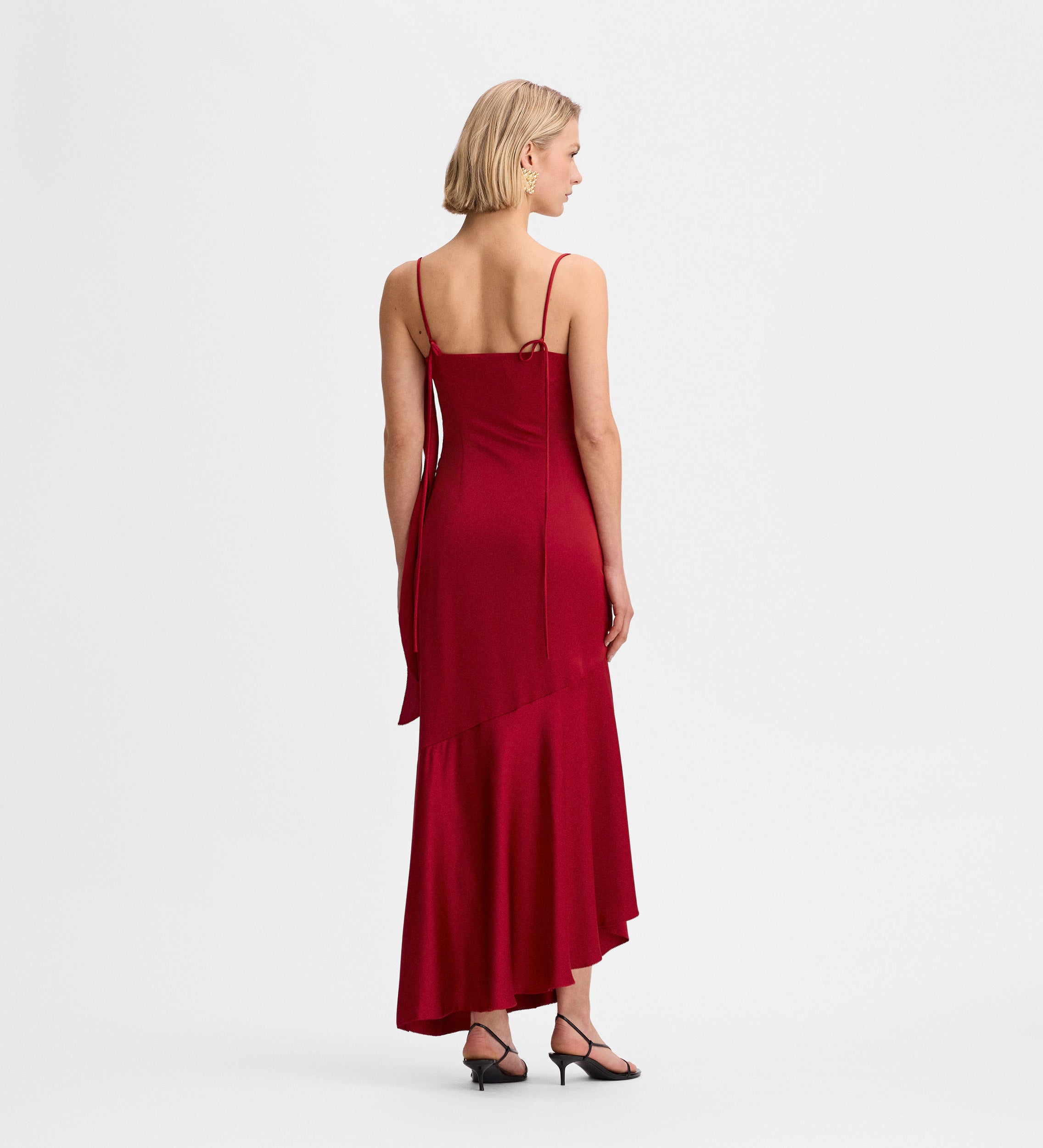 Robe asymétrique satin