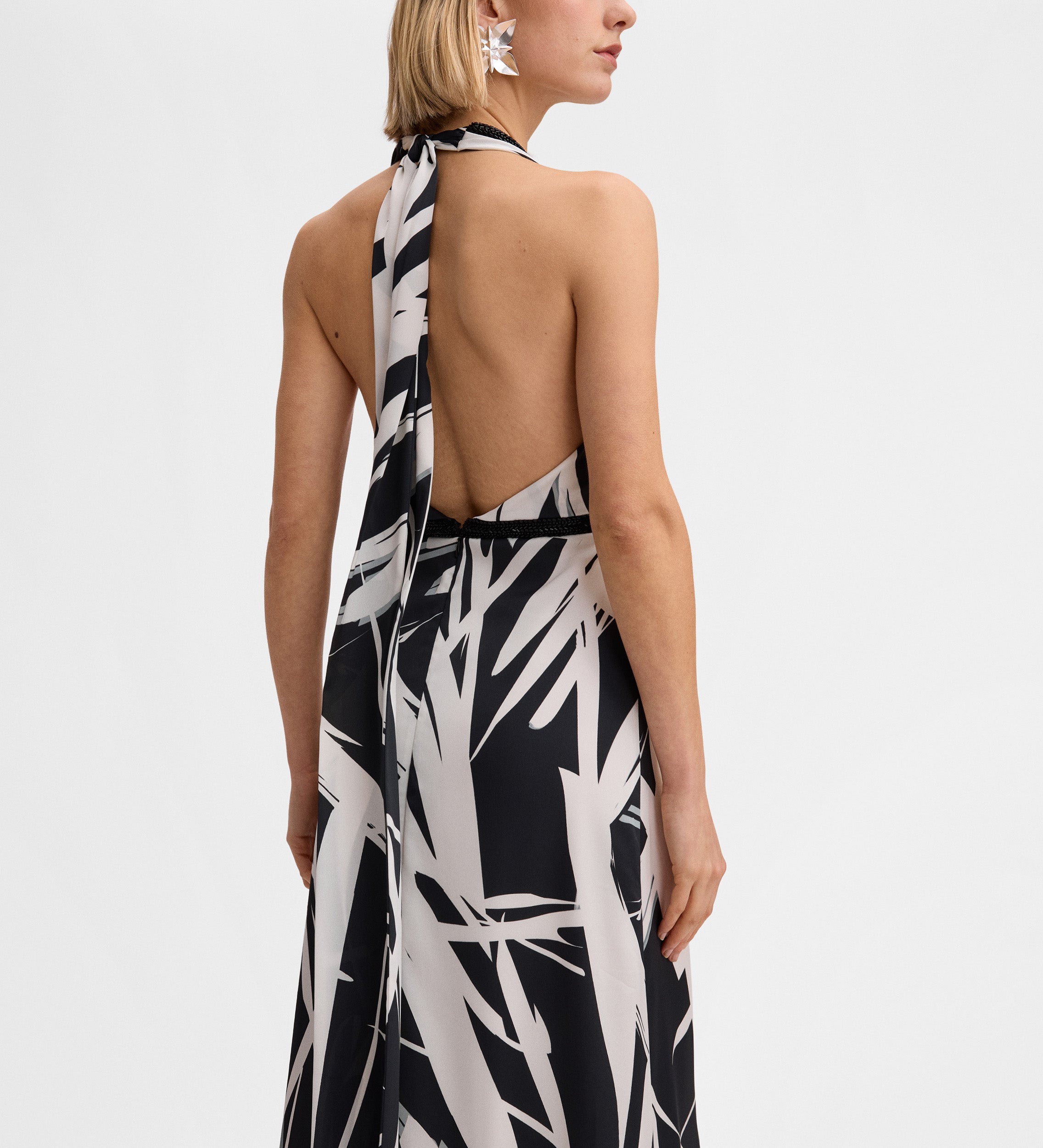 Robe longue en satin