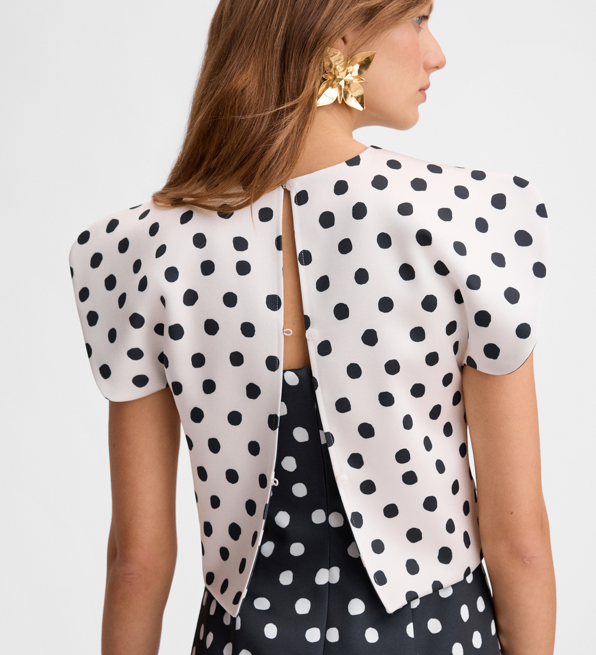 Top en satin imprimé