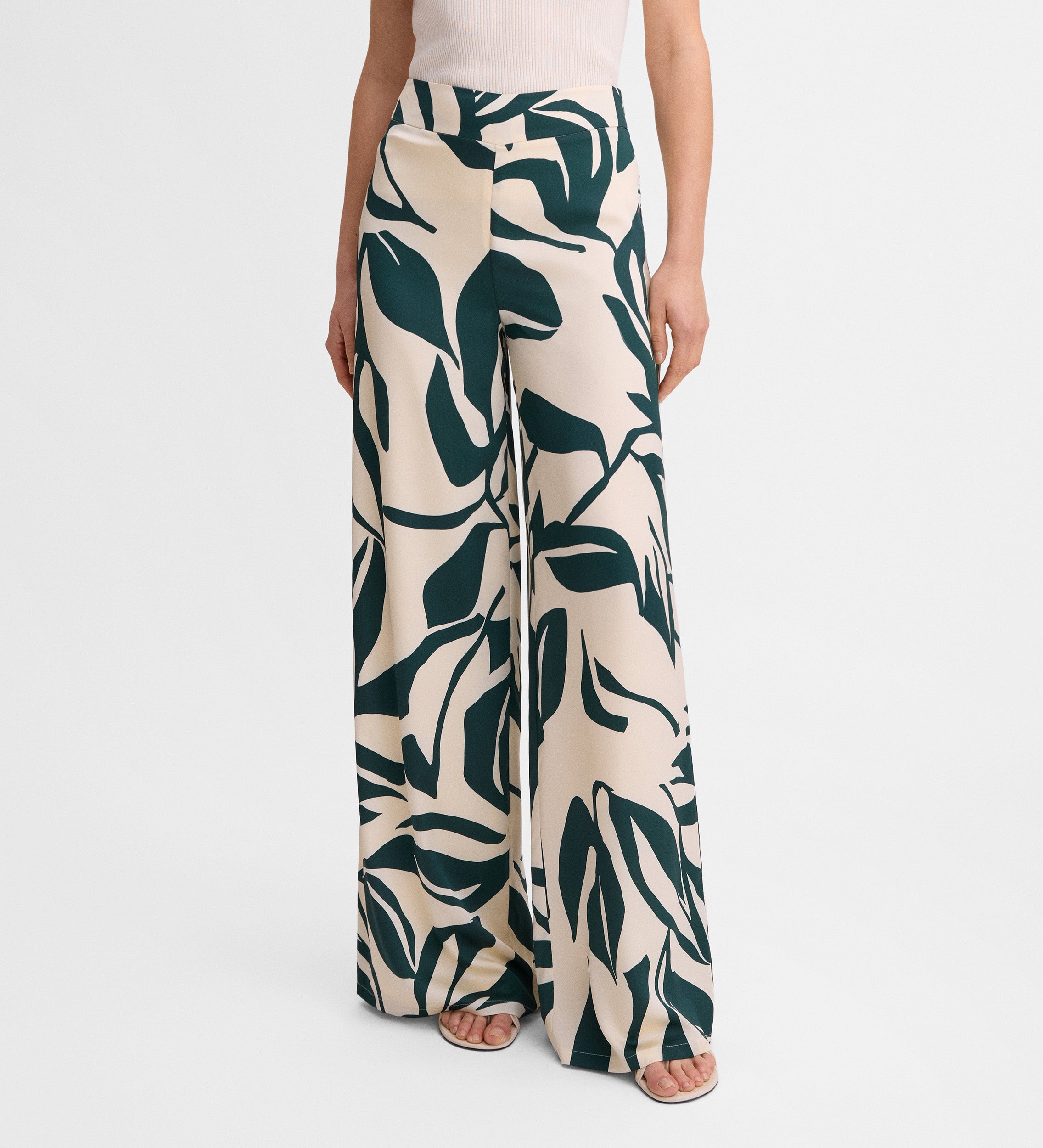 Satin palazzo pants