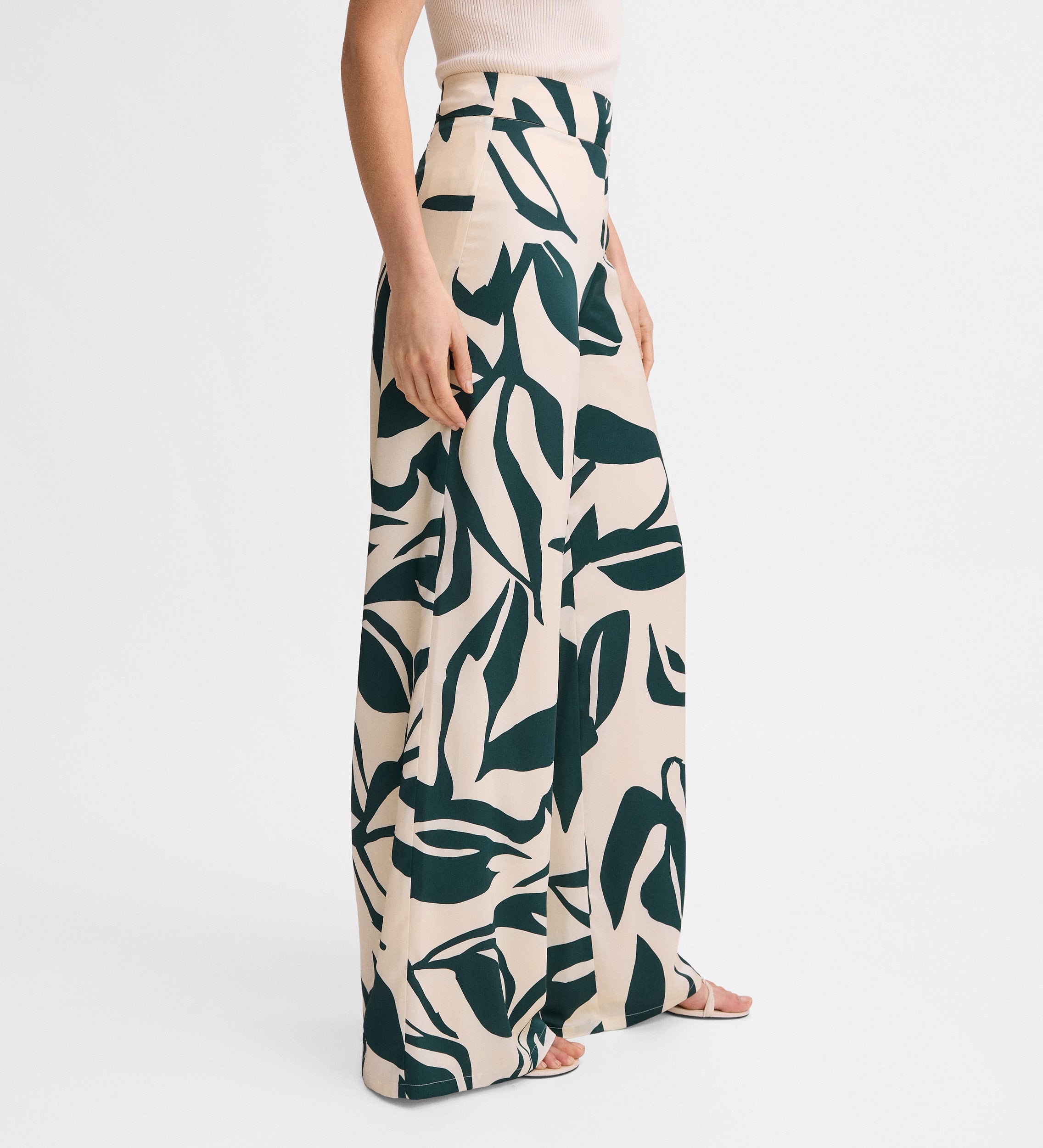 Satin palazzo pants