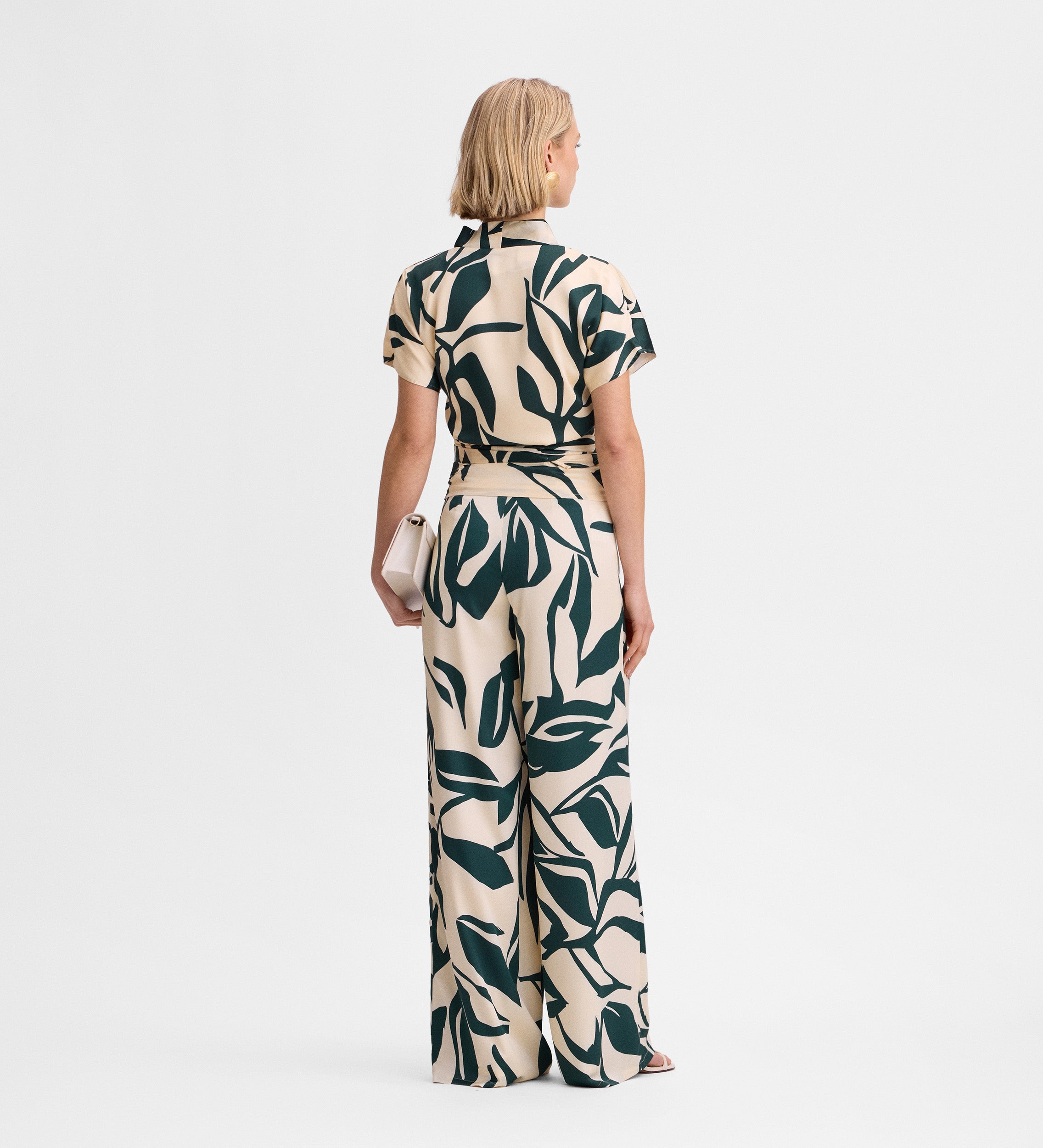 Satin palazzo pants