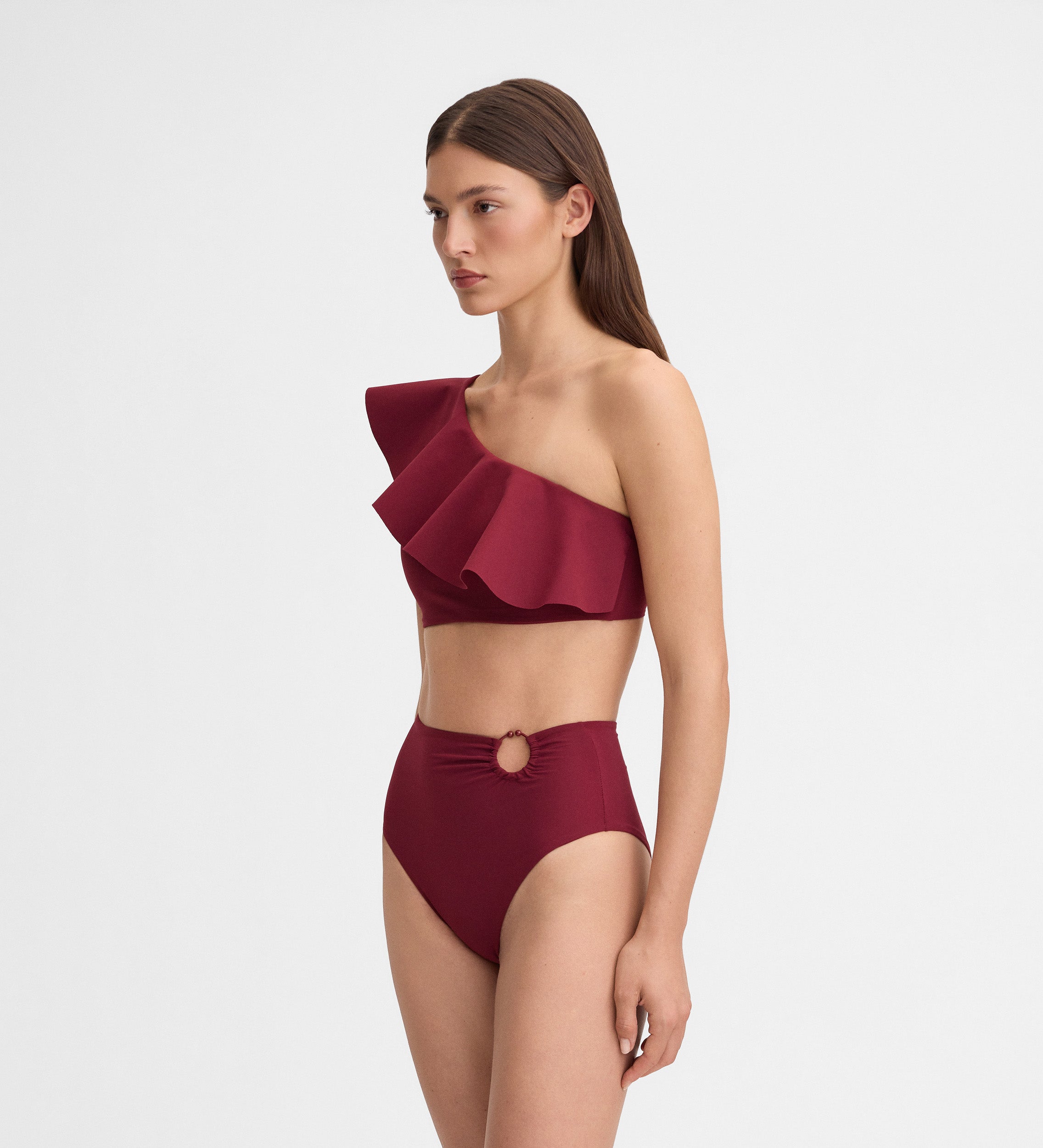 Top de bikini à volants