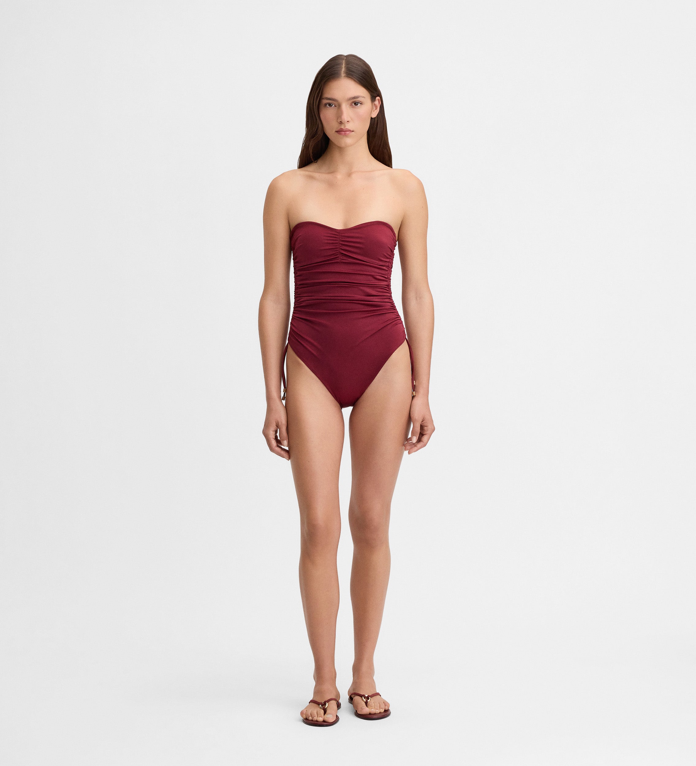 Bañador bandeau drapeado