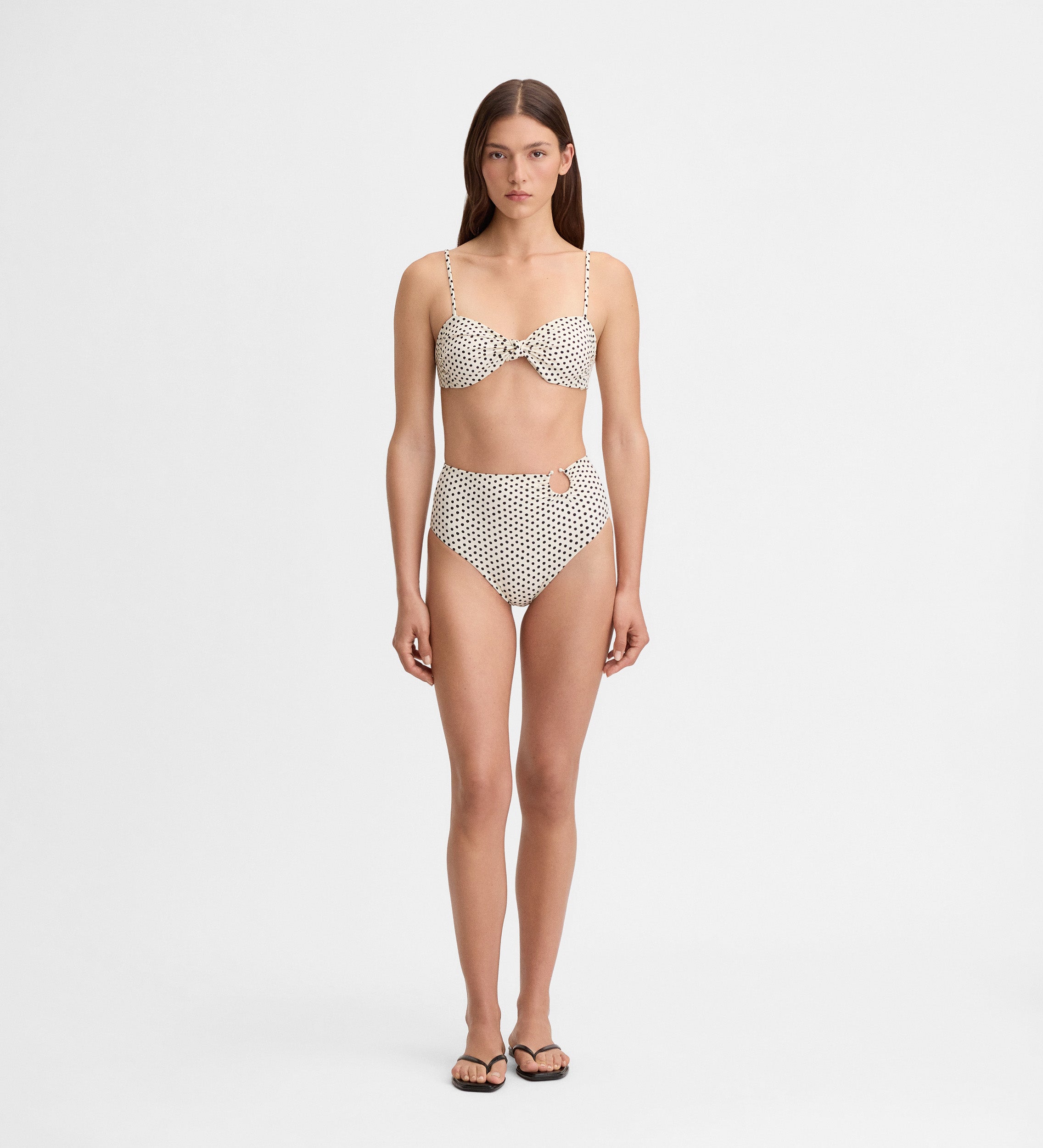 Bas de bikini taille haute imprimé