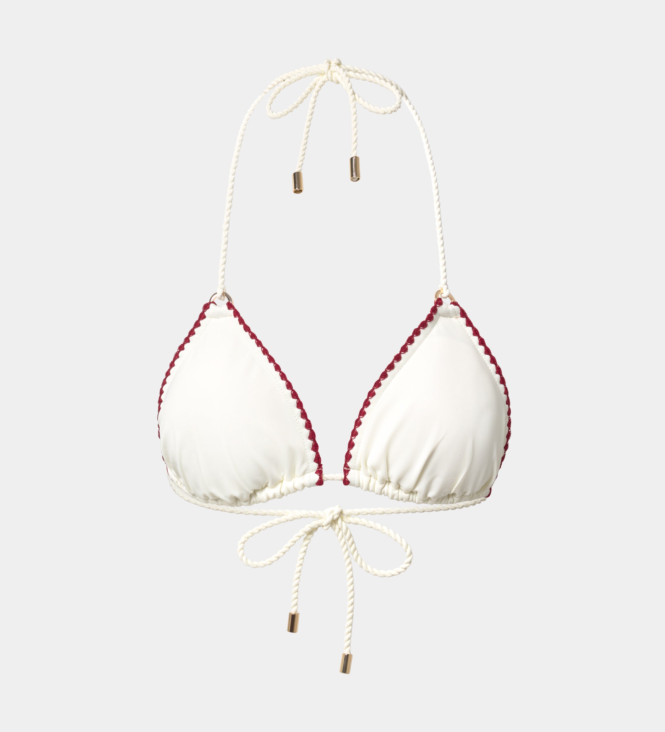 Top bikini pespuntes decorativos