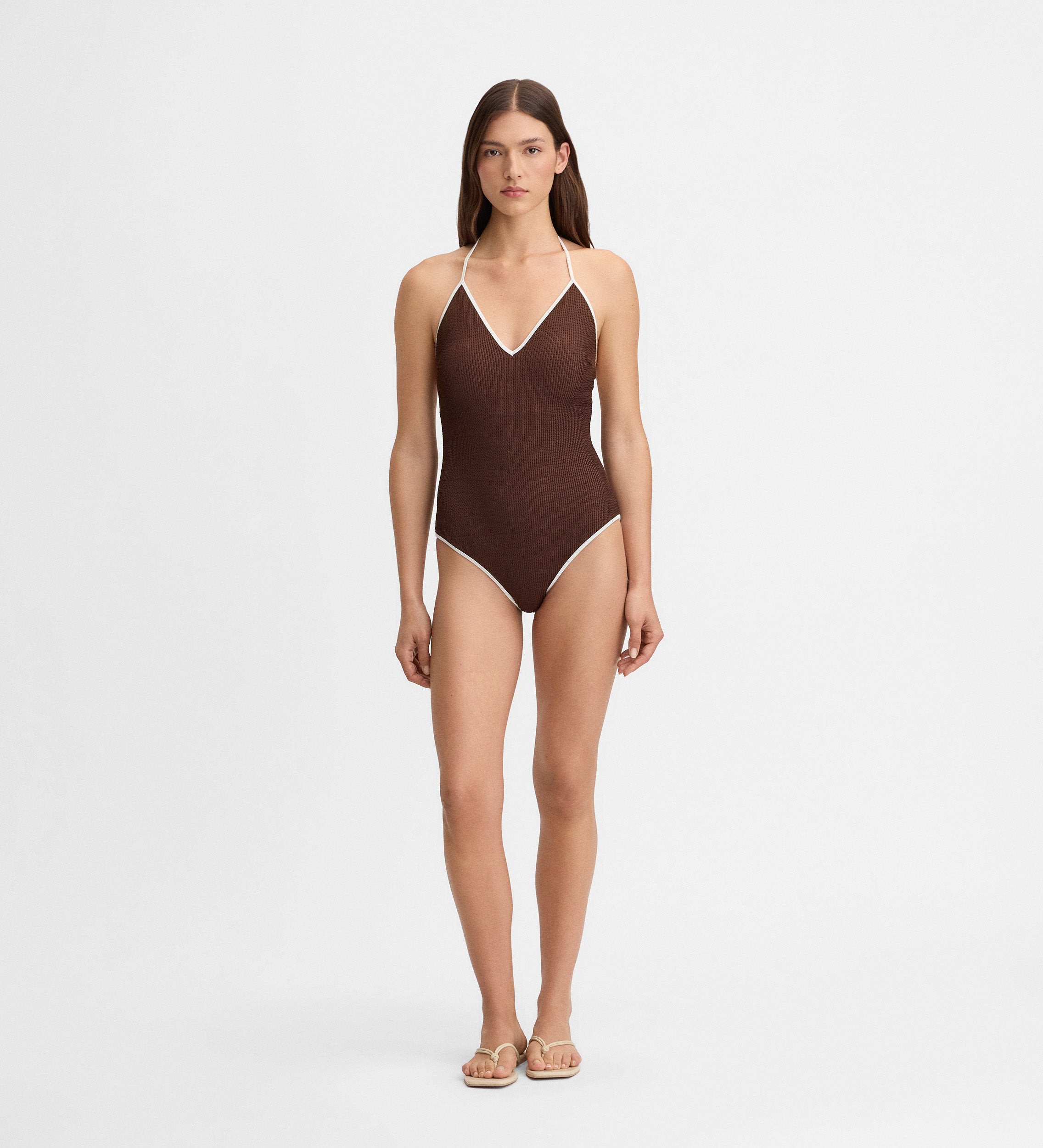 Plunge v-neck swimsuit