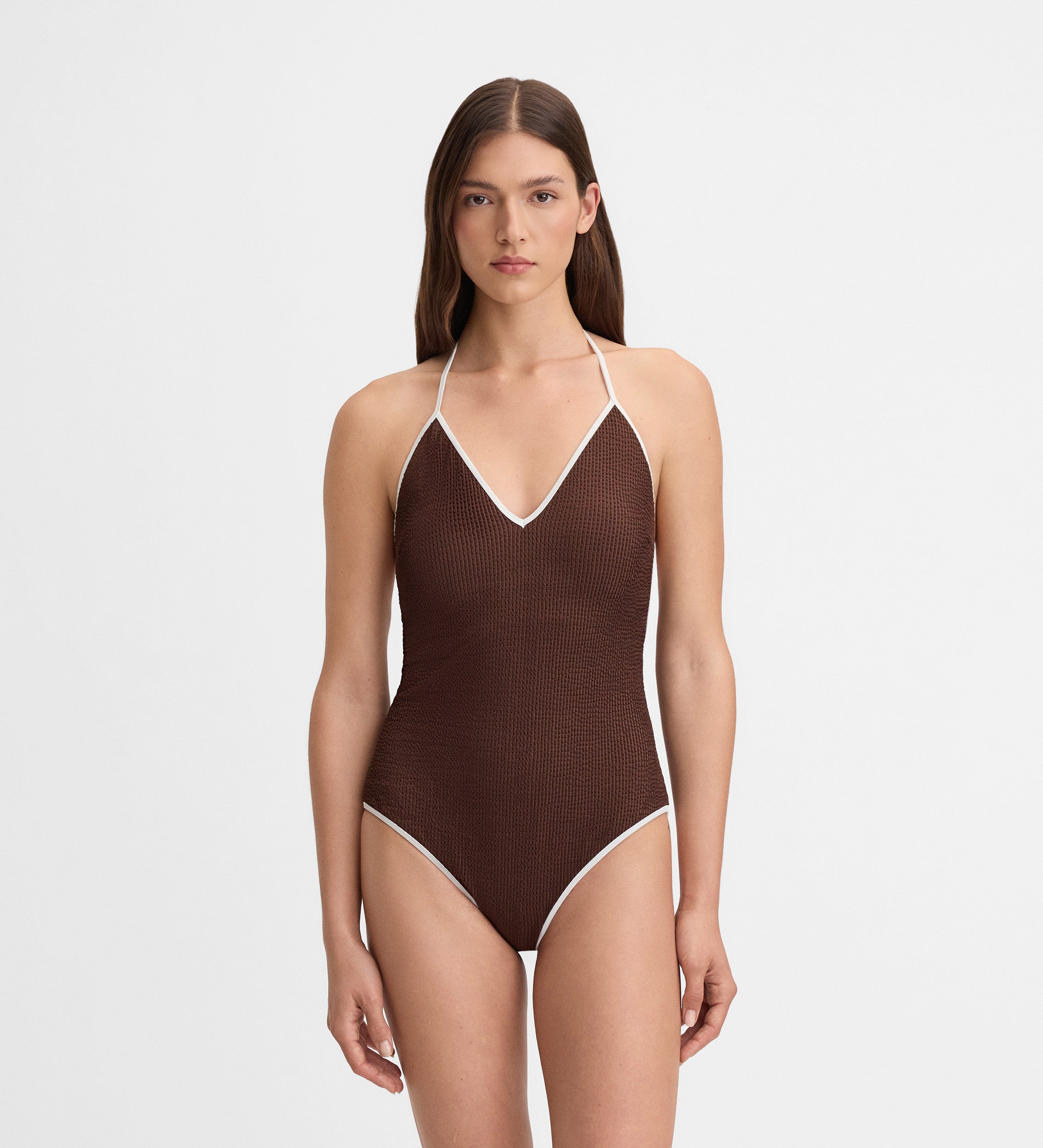 Plunge v-neck swimsuit