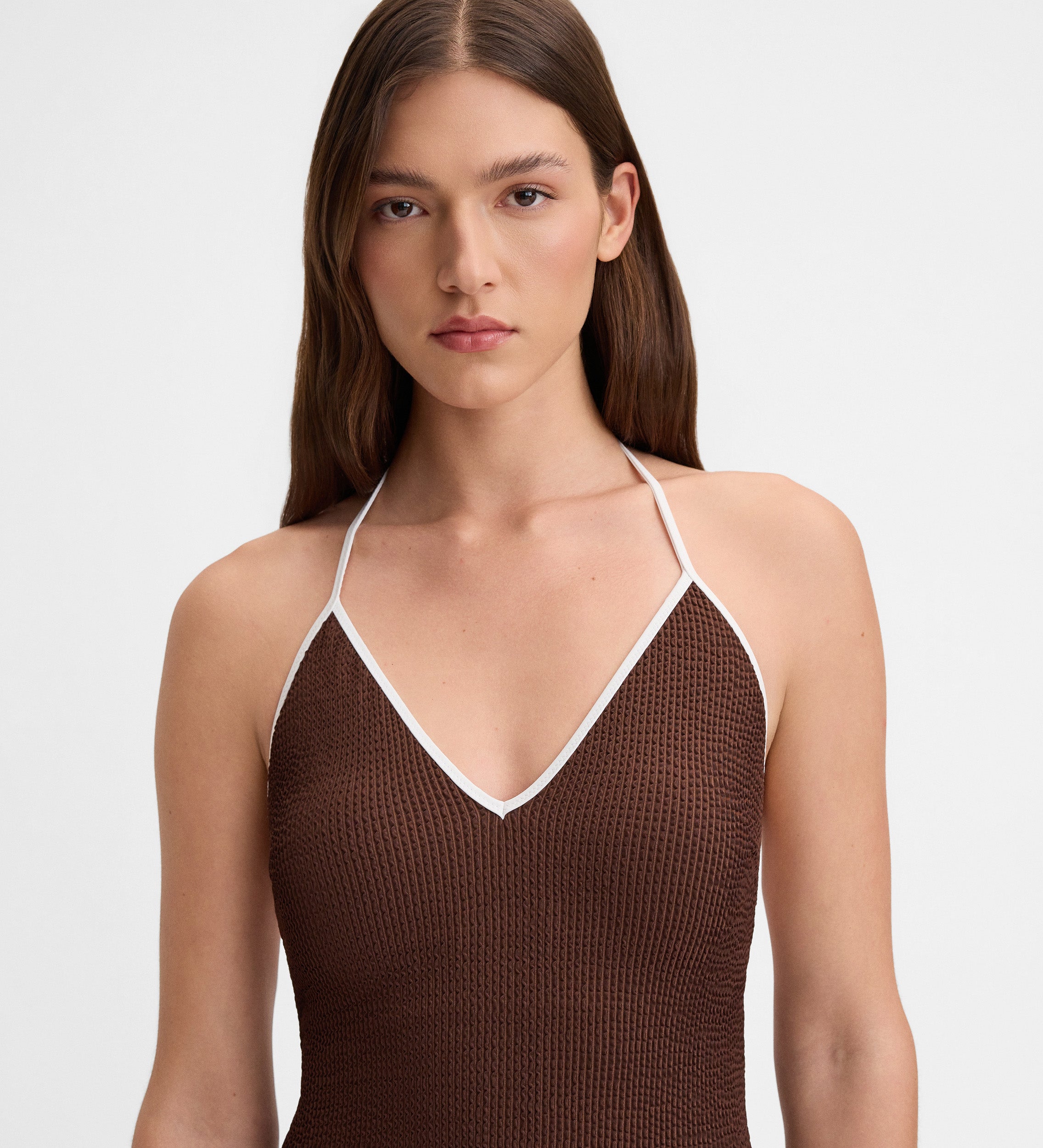 Plunge v-neck swimsuit
