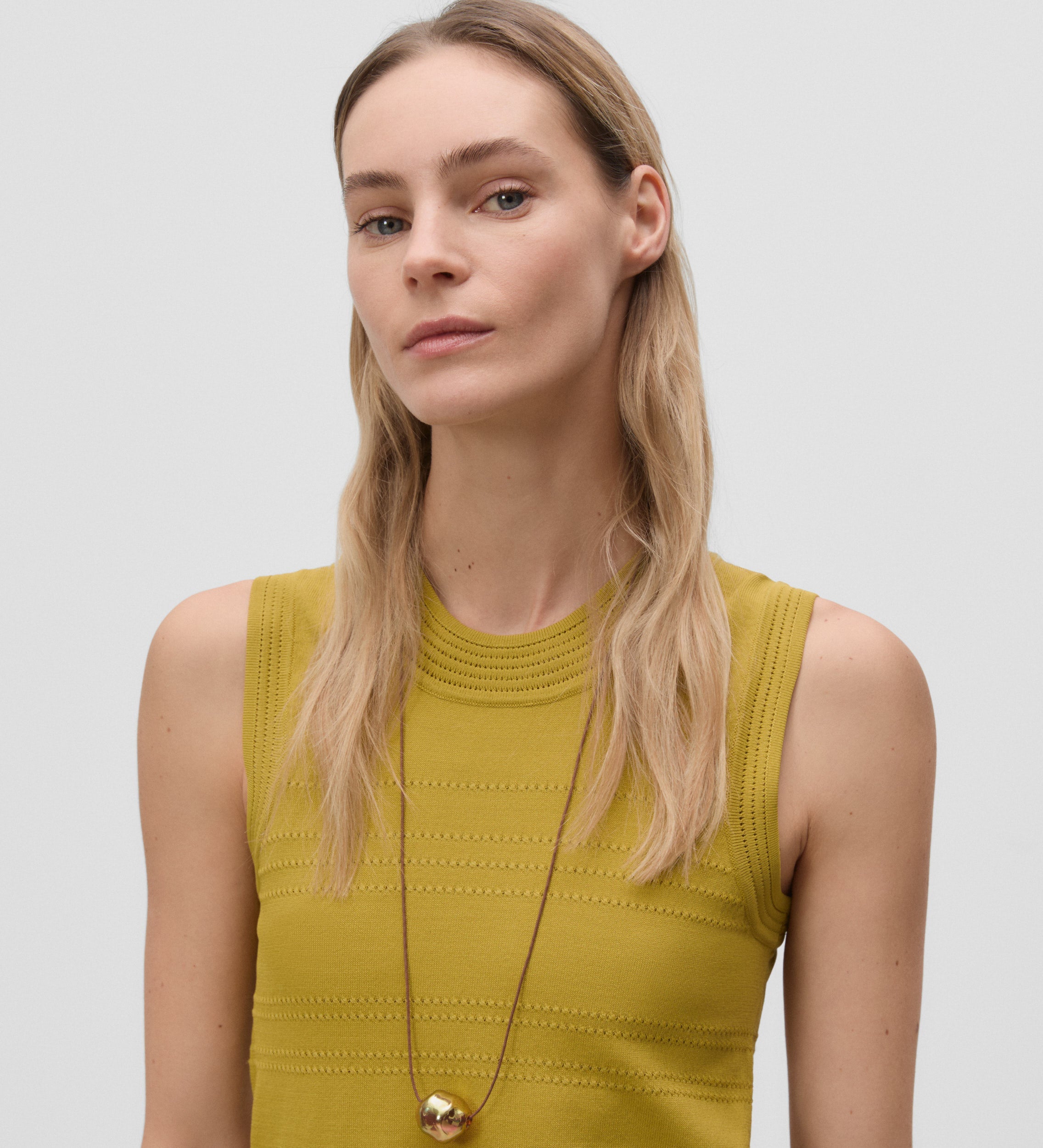 Micro openwork knit top