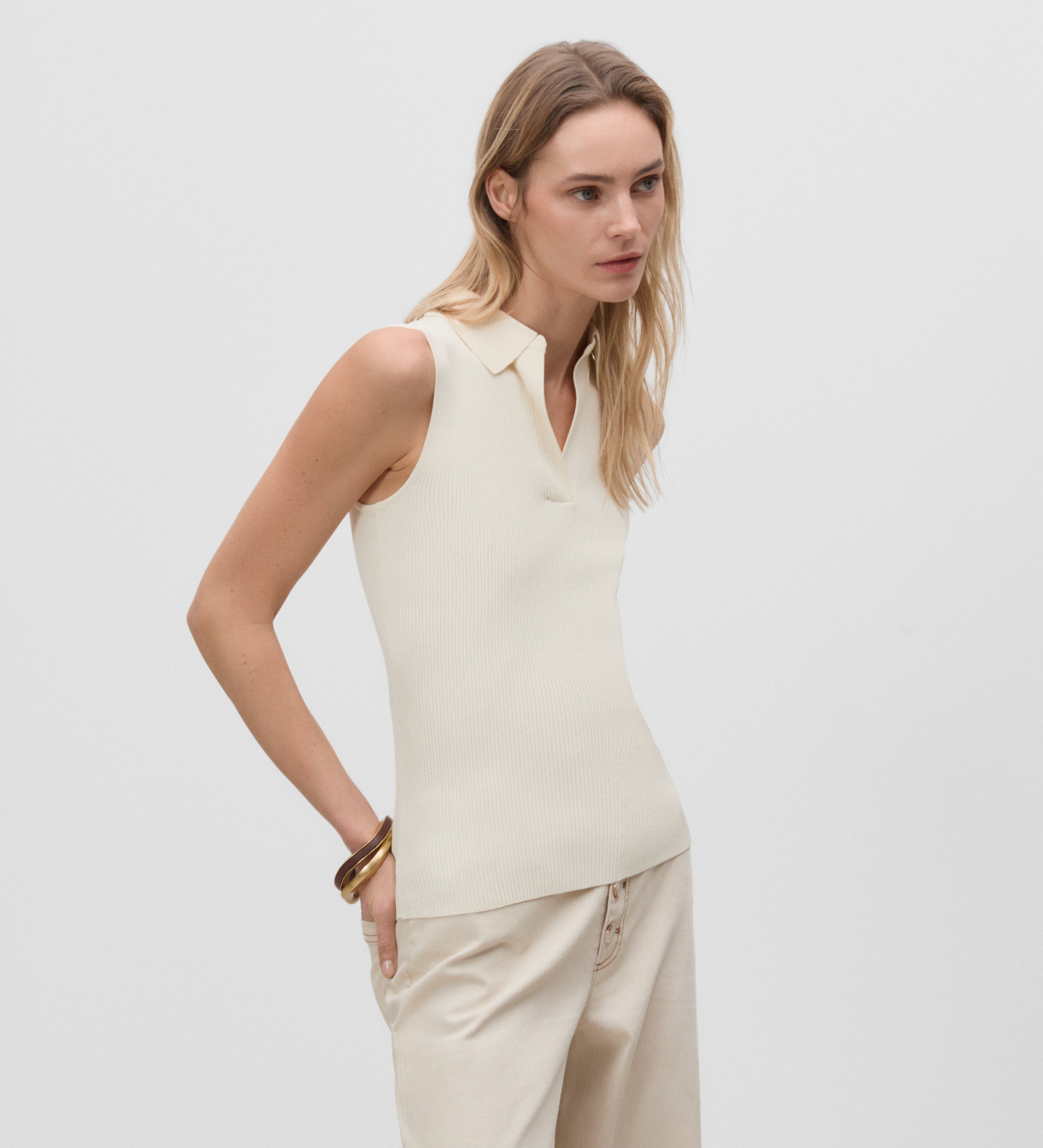 Polo neck top