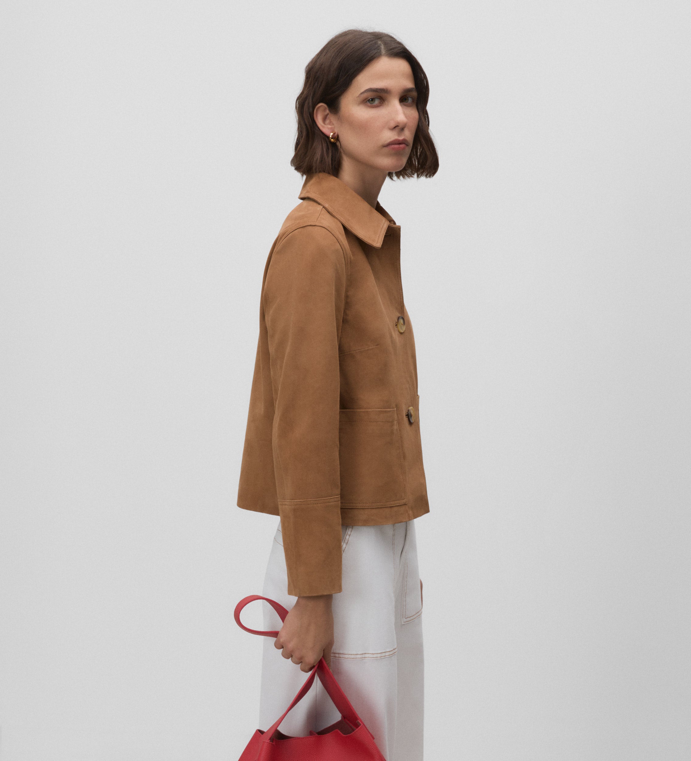 Short suede jacket