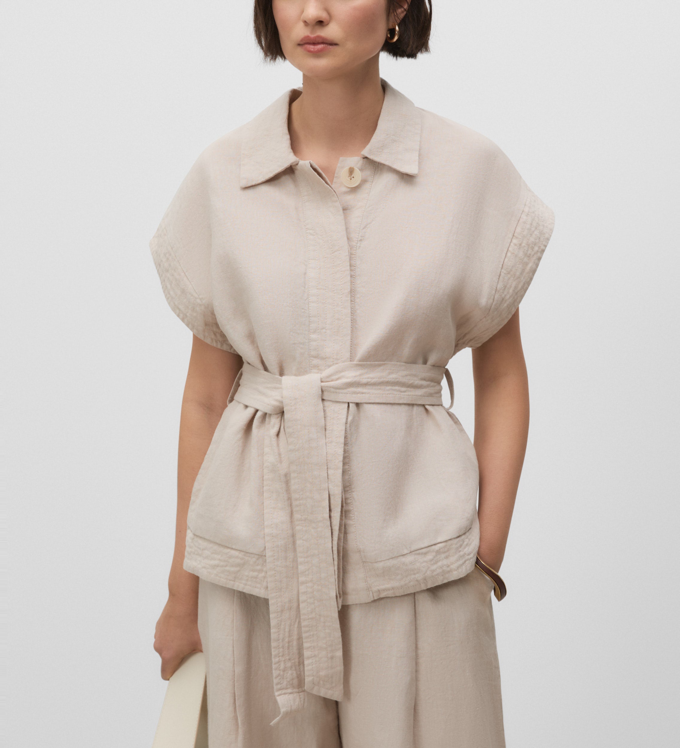 Dropped shoulder vest