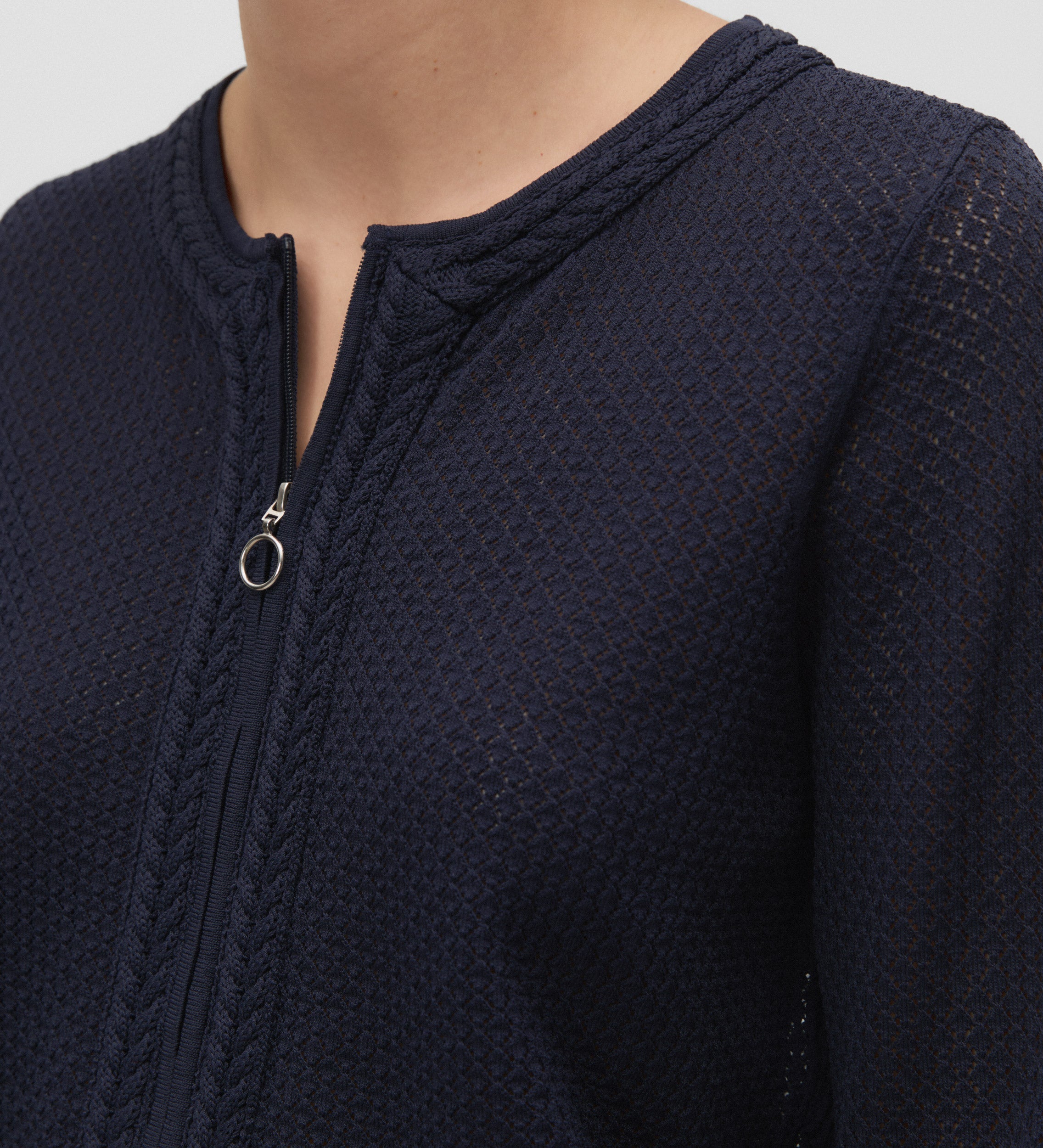 Tricot zipper jacket