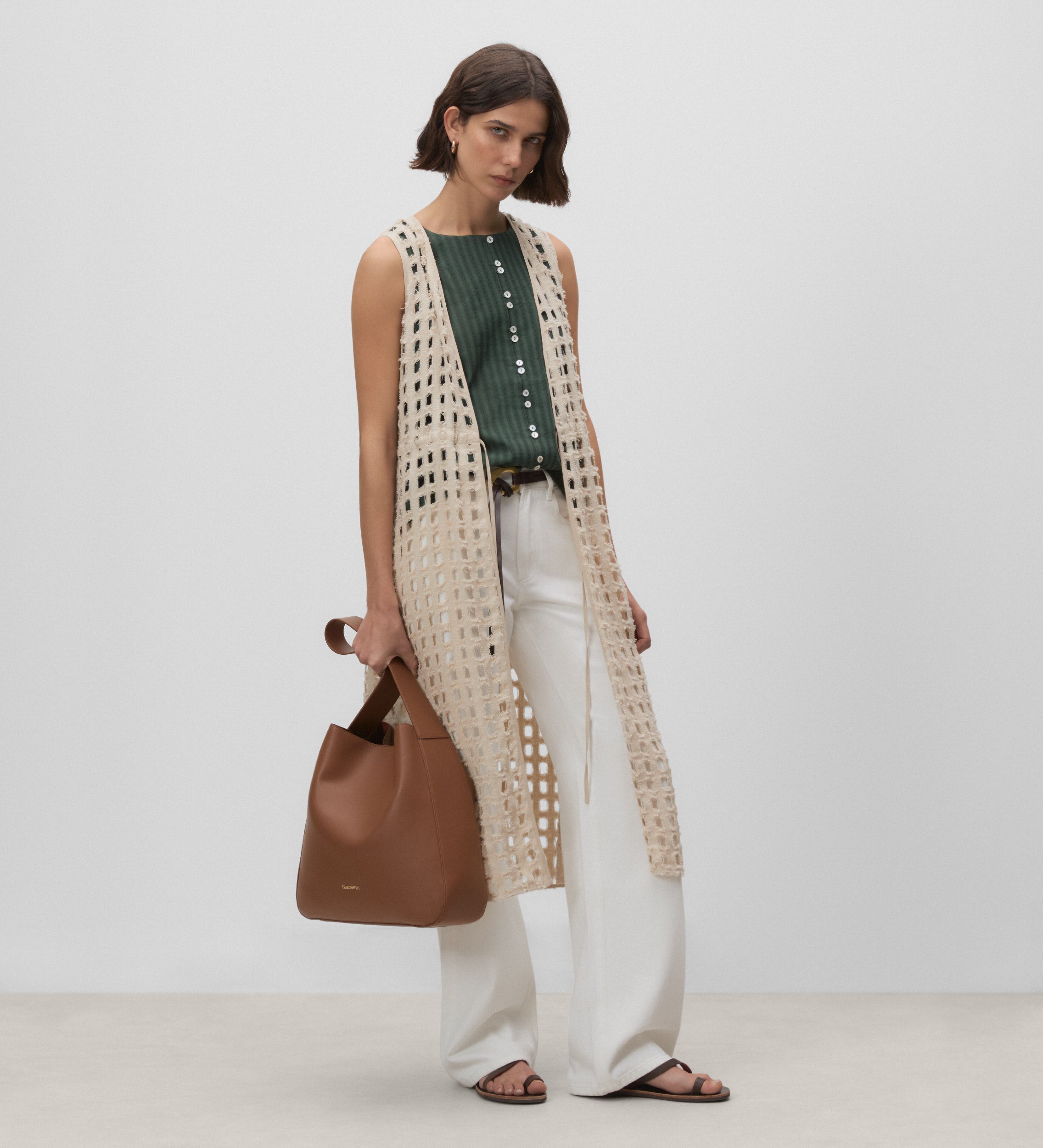 Gilet long fantaisie