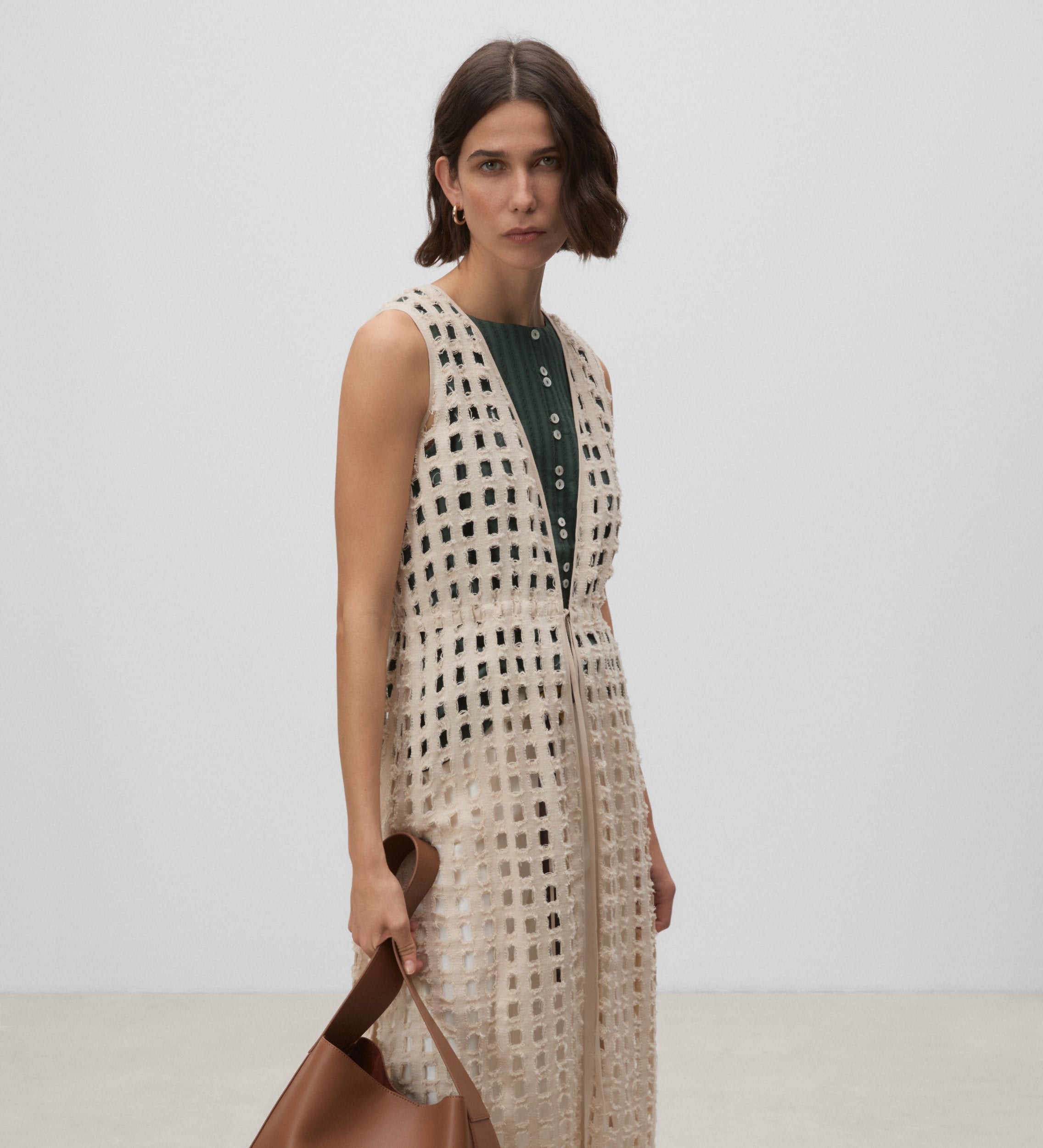 Gilet long fantaisie