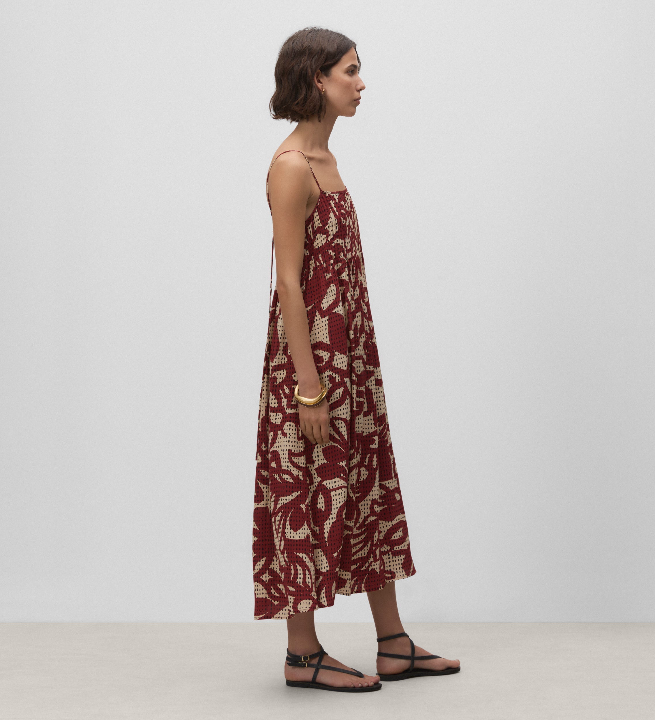 Printed strappy dress