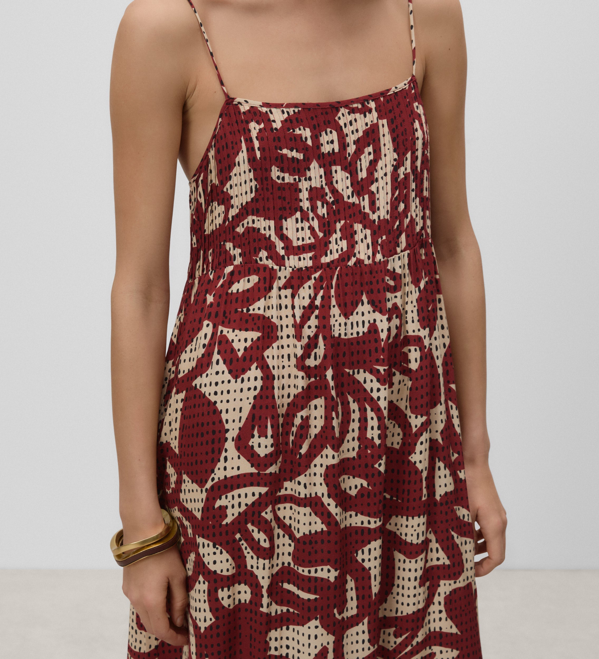 Printed strappy dress