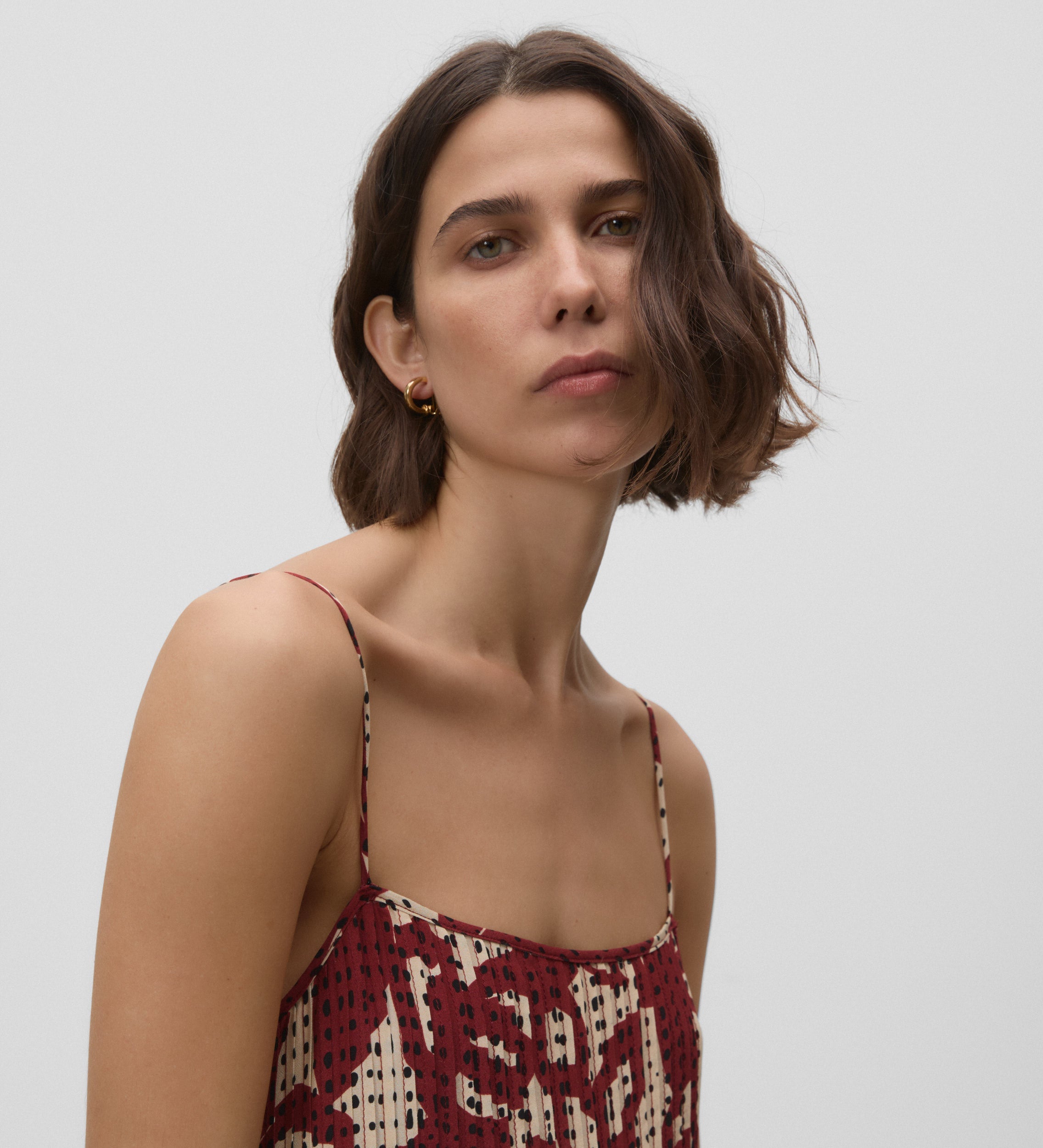 Printed strappy dress