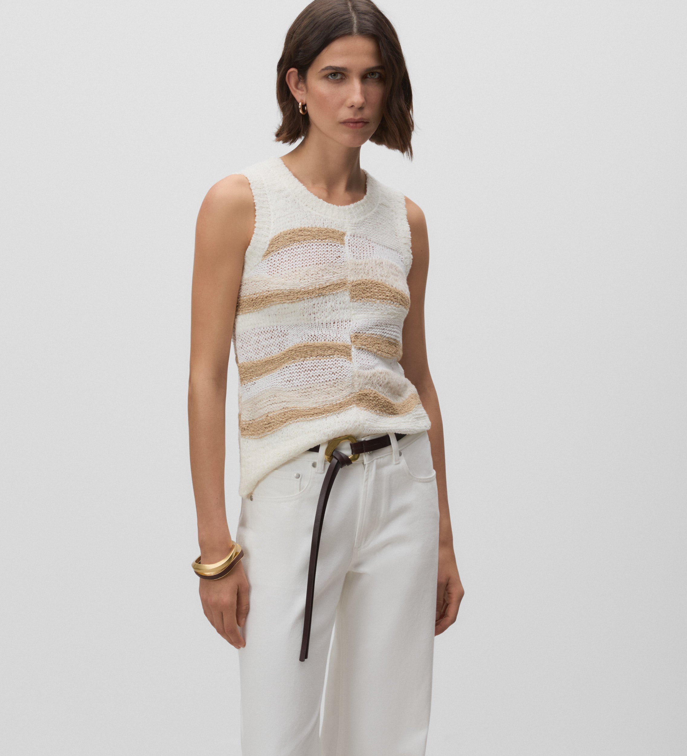 Top en maille fantaisie