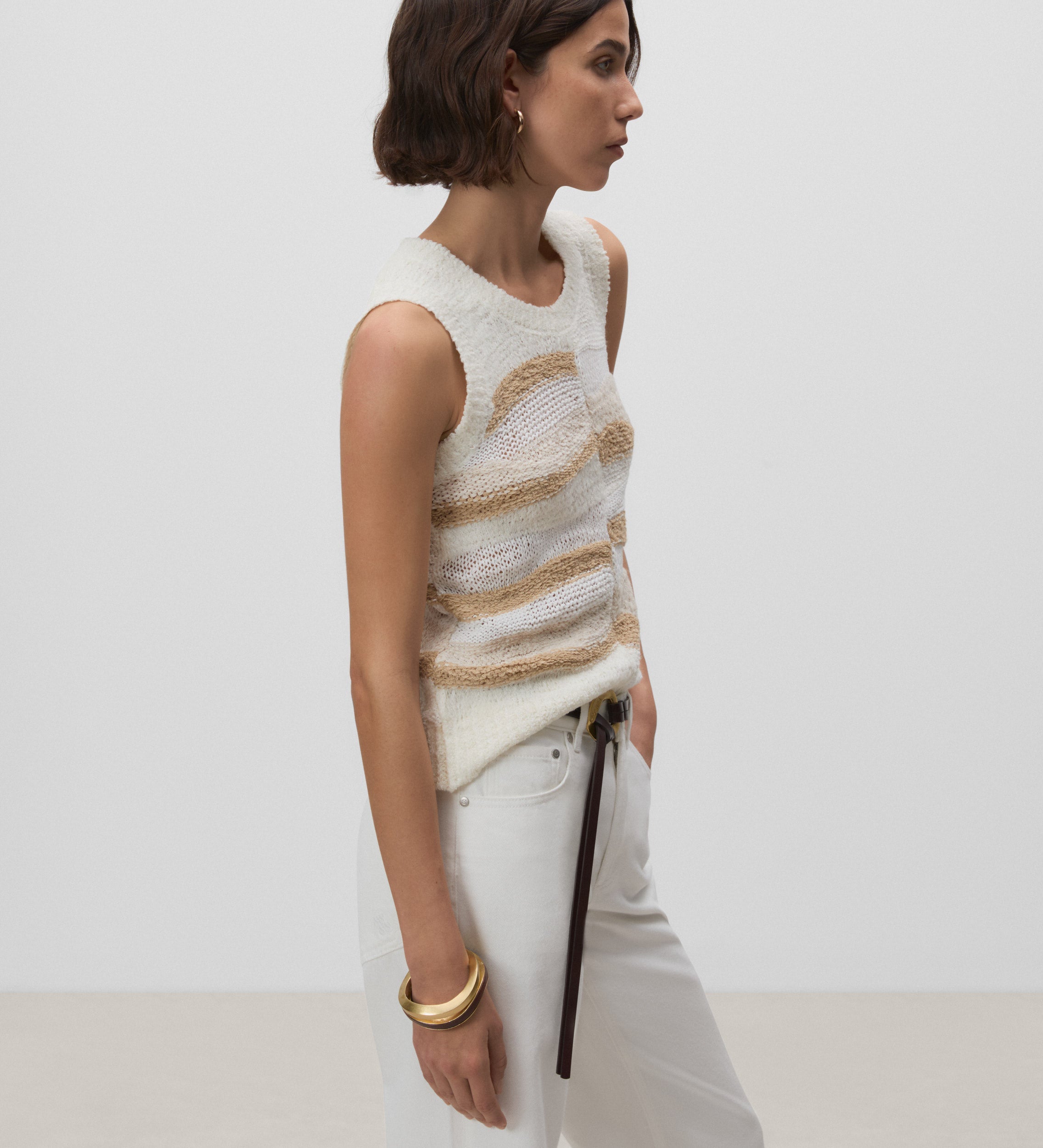 Top en maille fantaisie