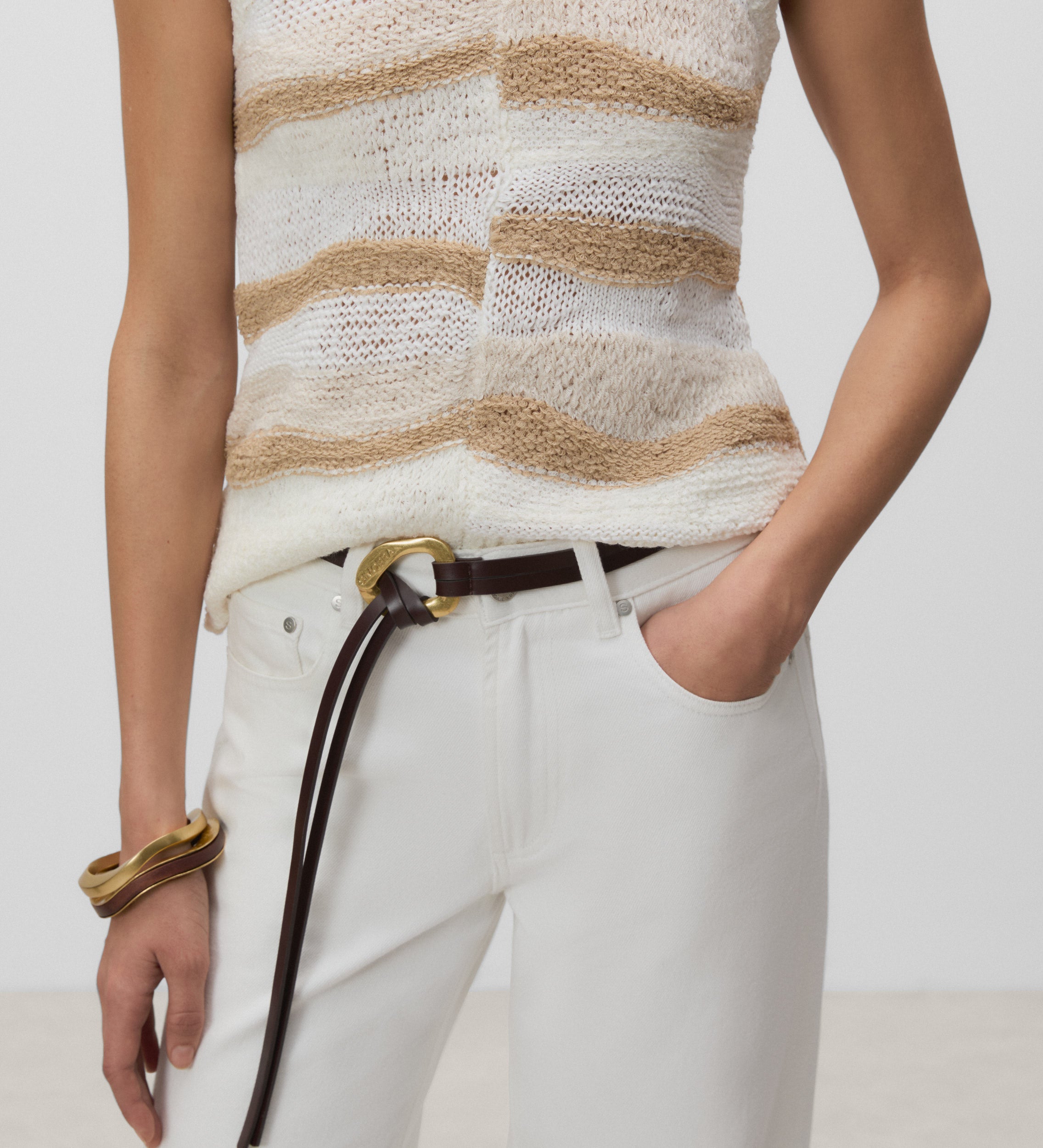 Top en maille fantaisie