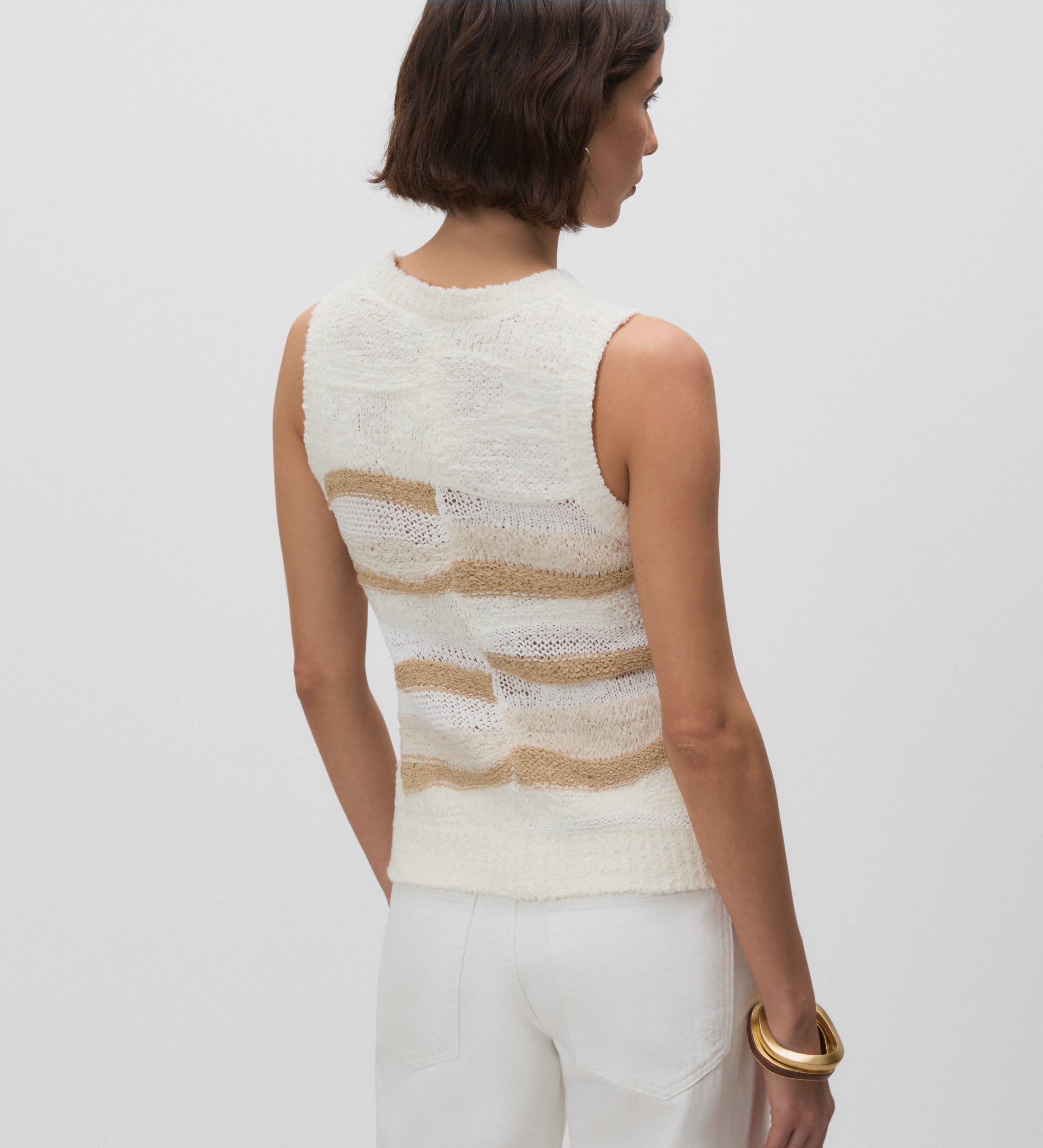 Top en maille fantaisie