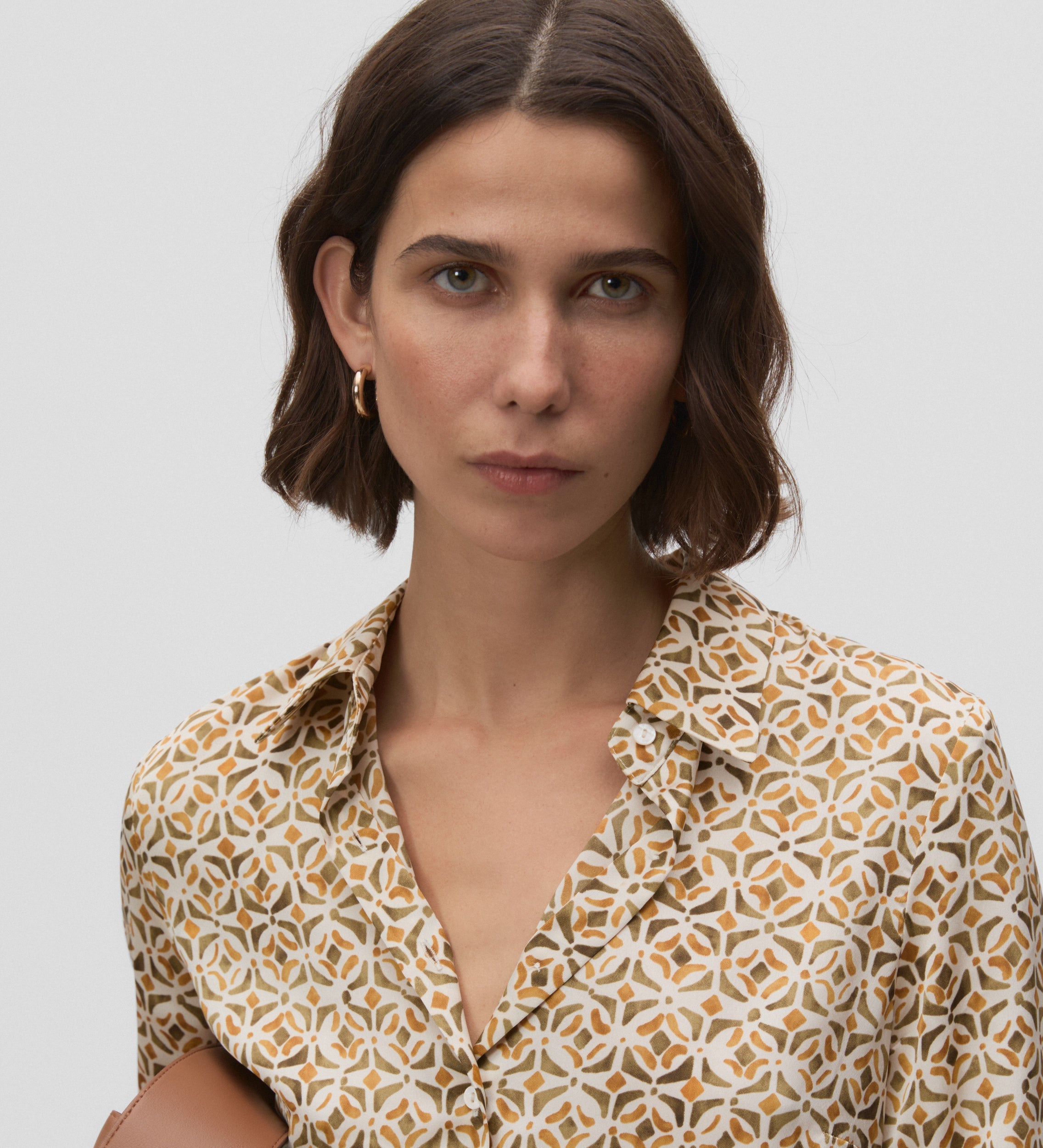 Printed straight shirt