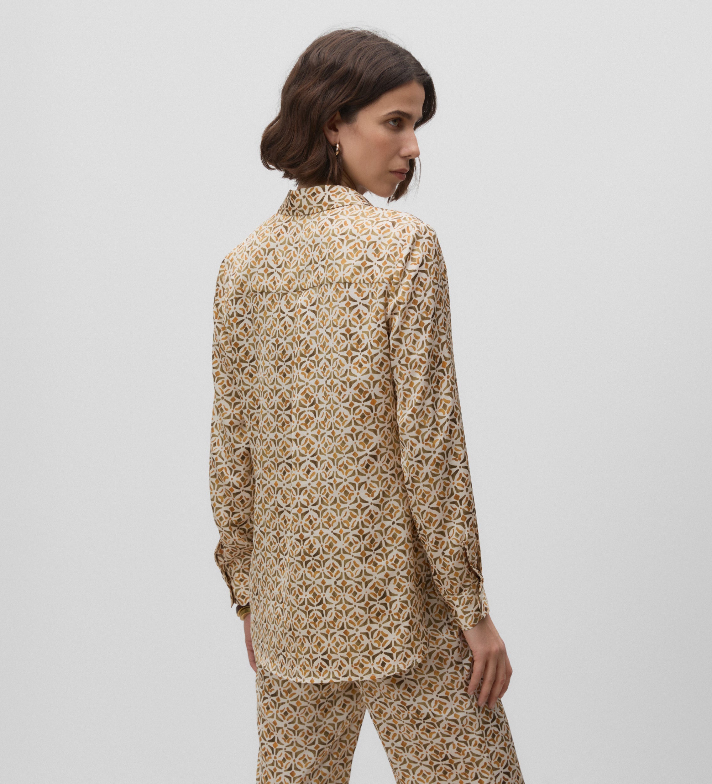 Printed straight shirt