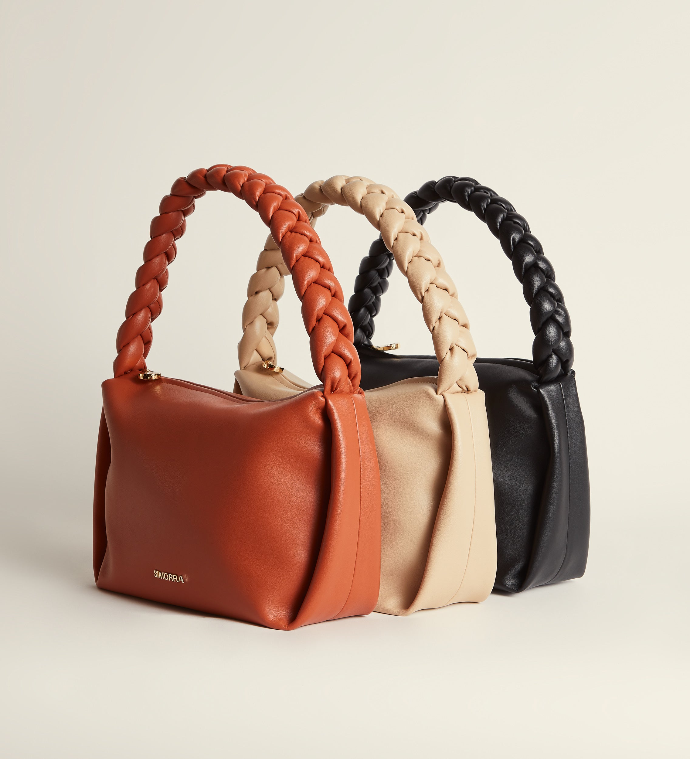 Shoulder bag with braided handle