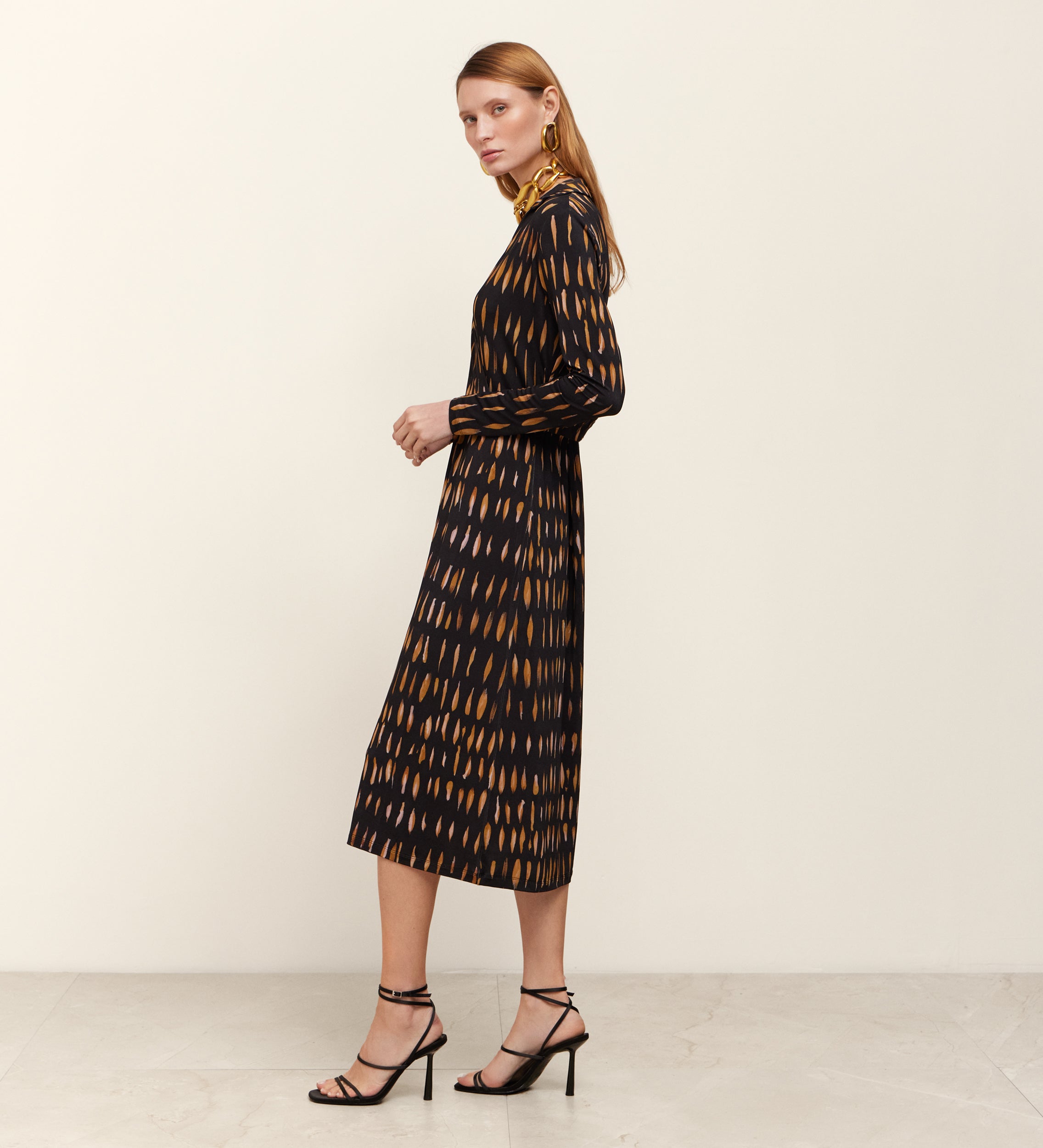 Robe en maille imprimée
