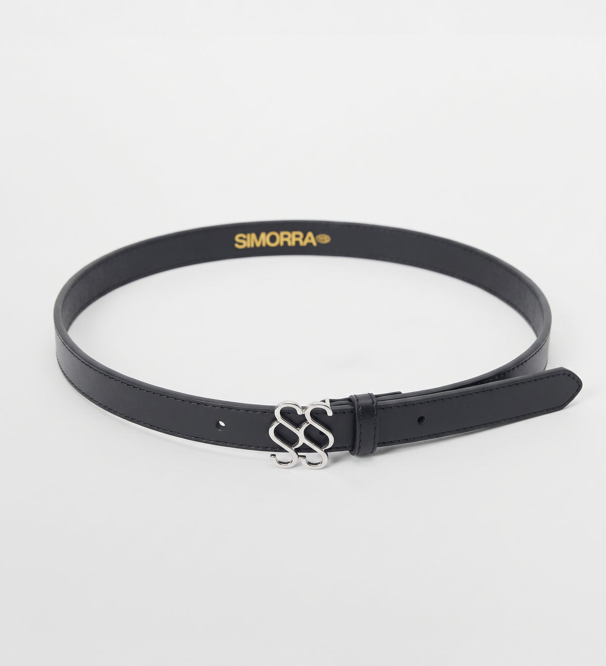 Metal logo belt