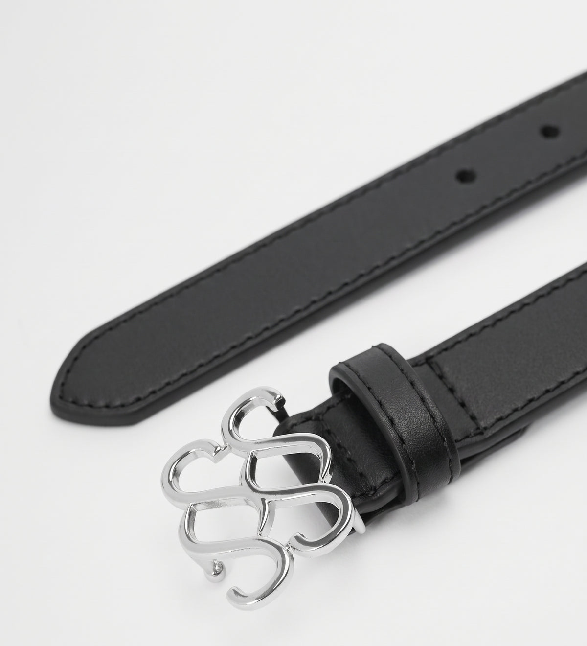 Metal logo belt