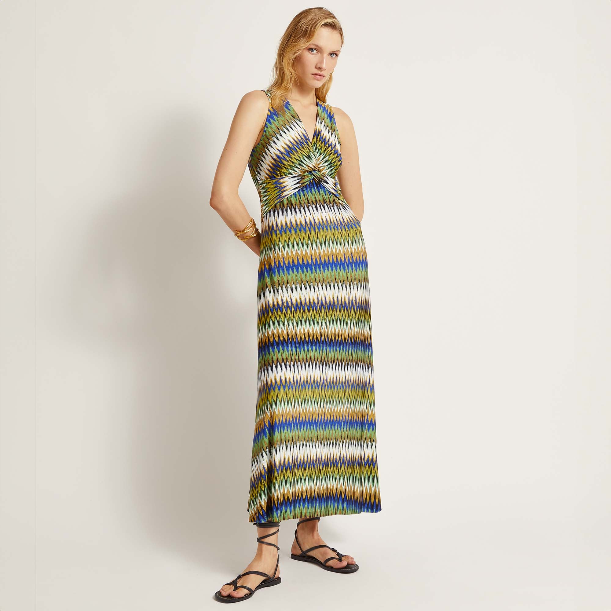 Printed stretch dress