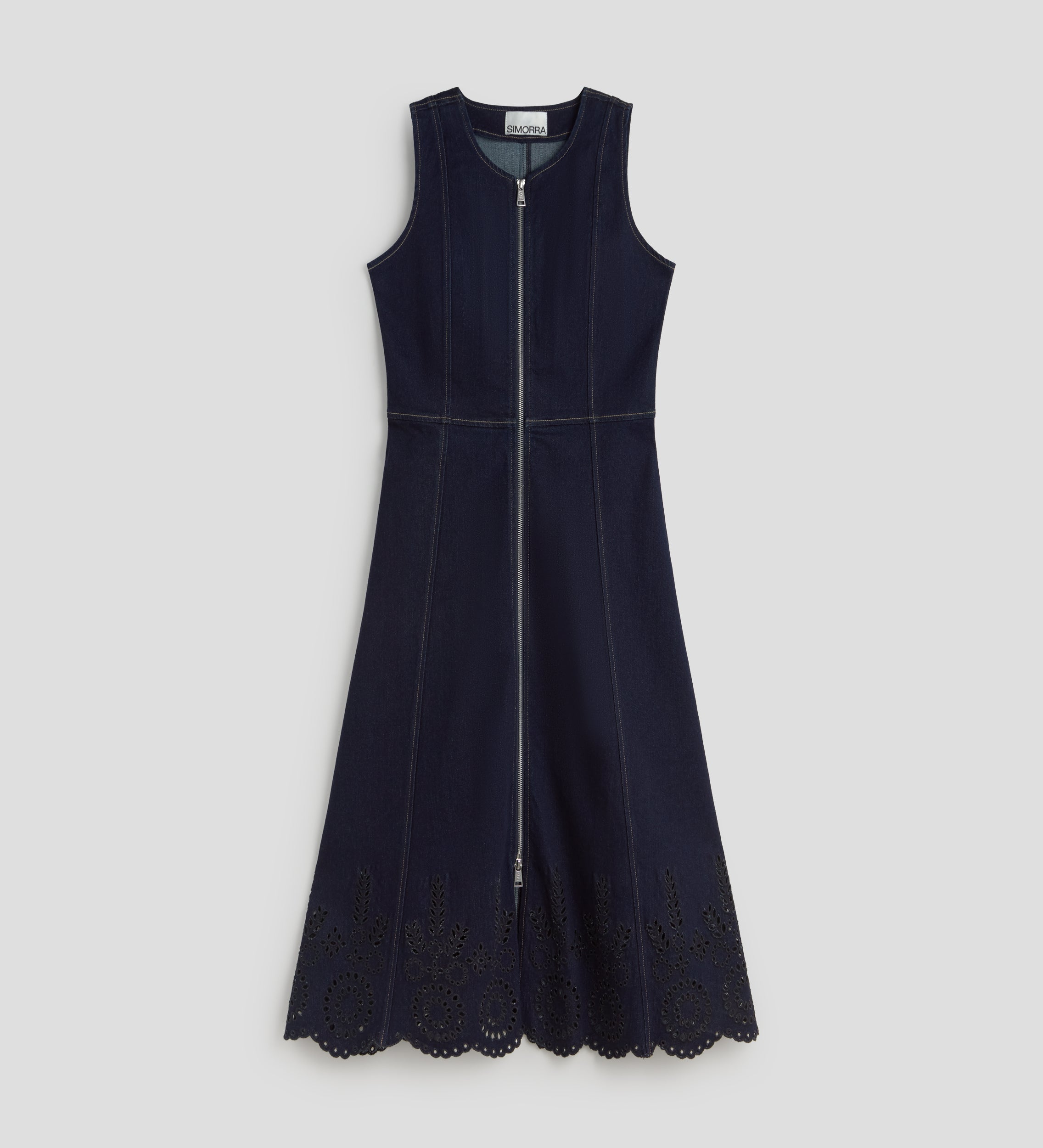 Vestido tejano bordado inglés