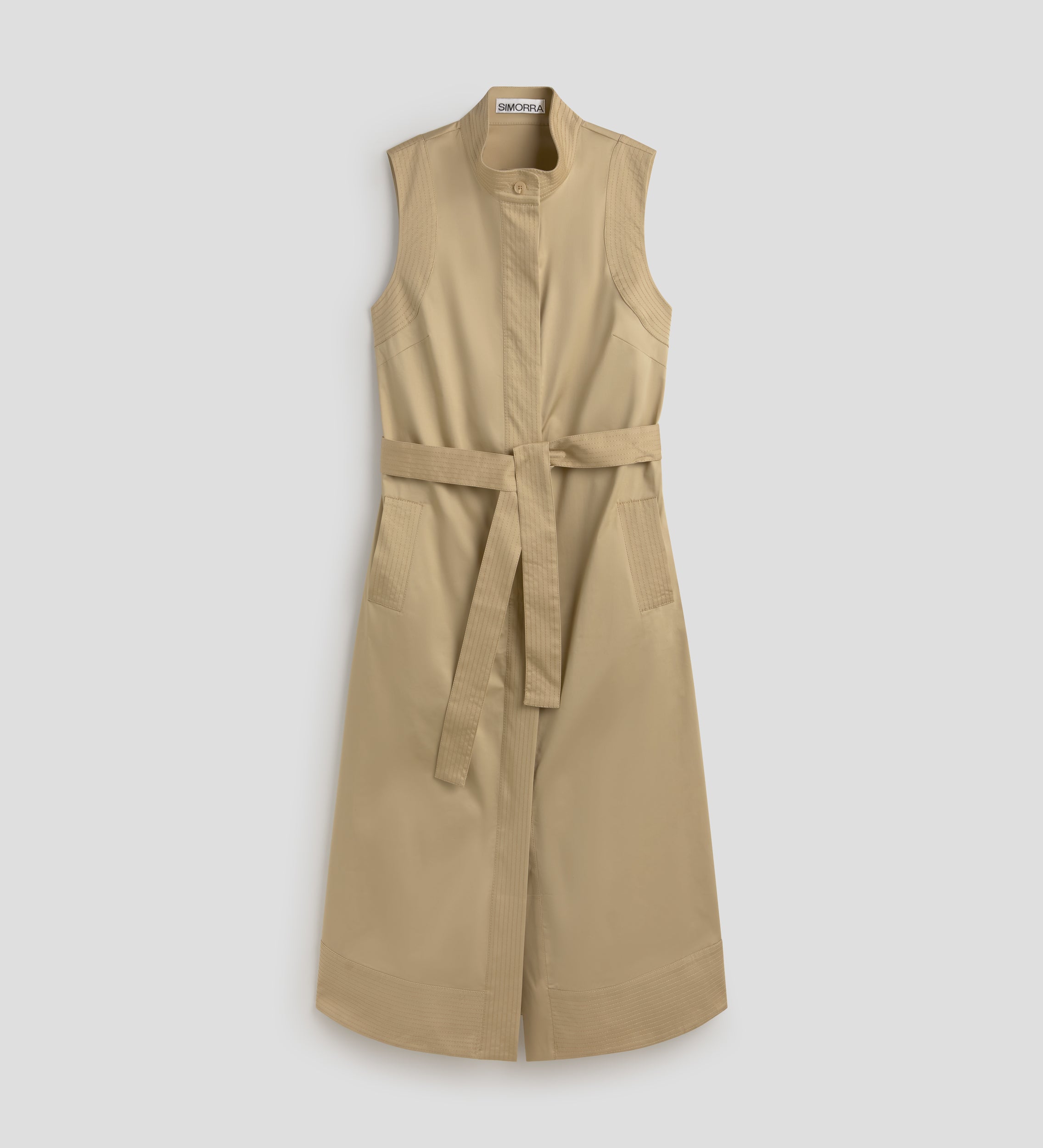Shirt dress with slit