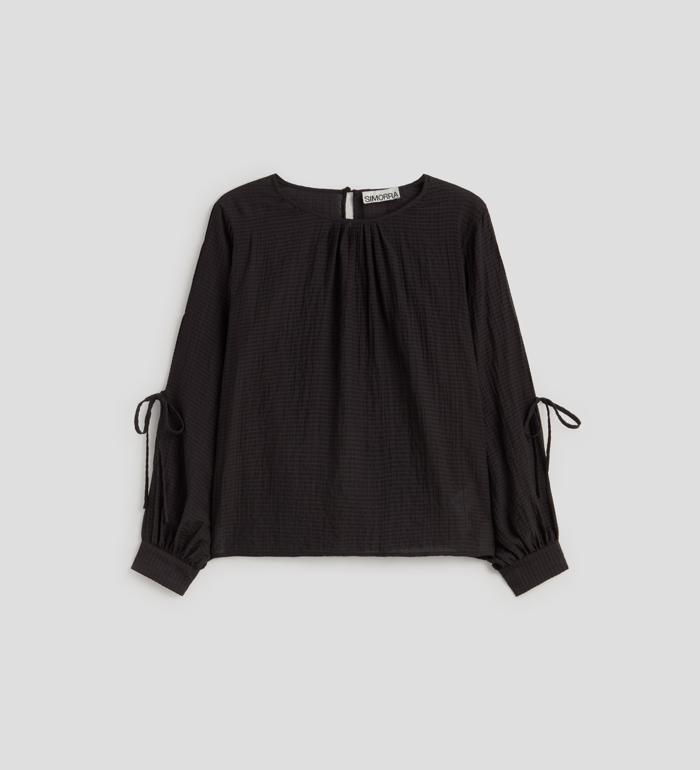 Blouse with bow sleeve