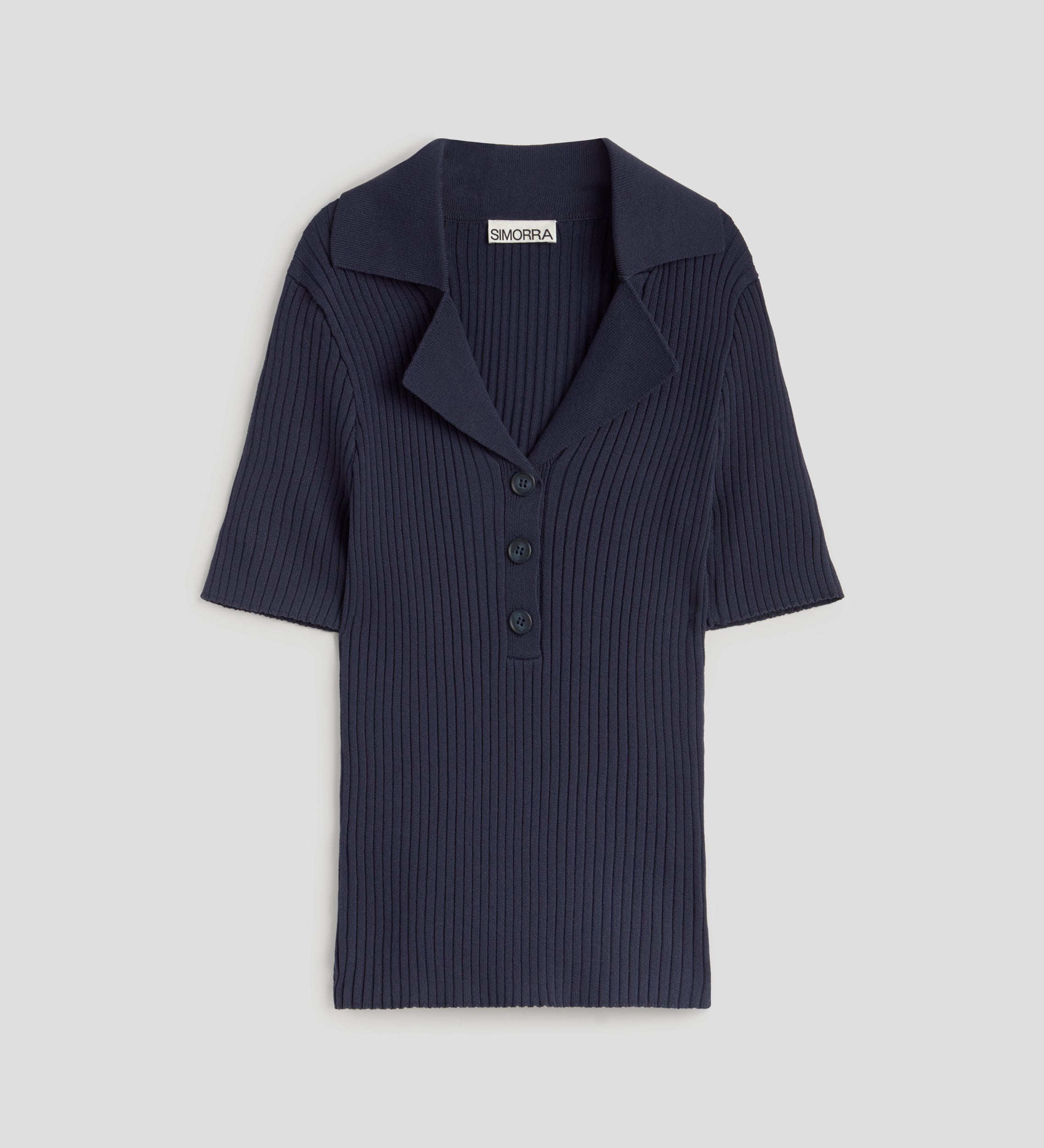 Haut en tricot à col polo